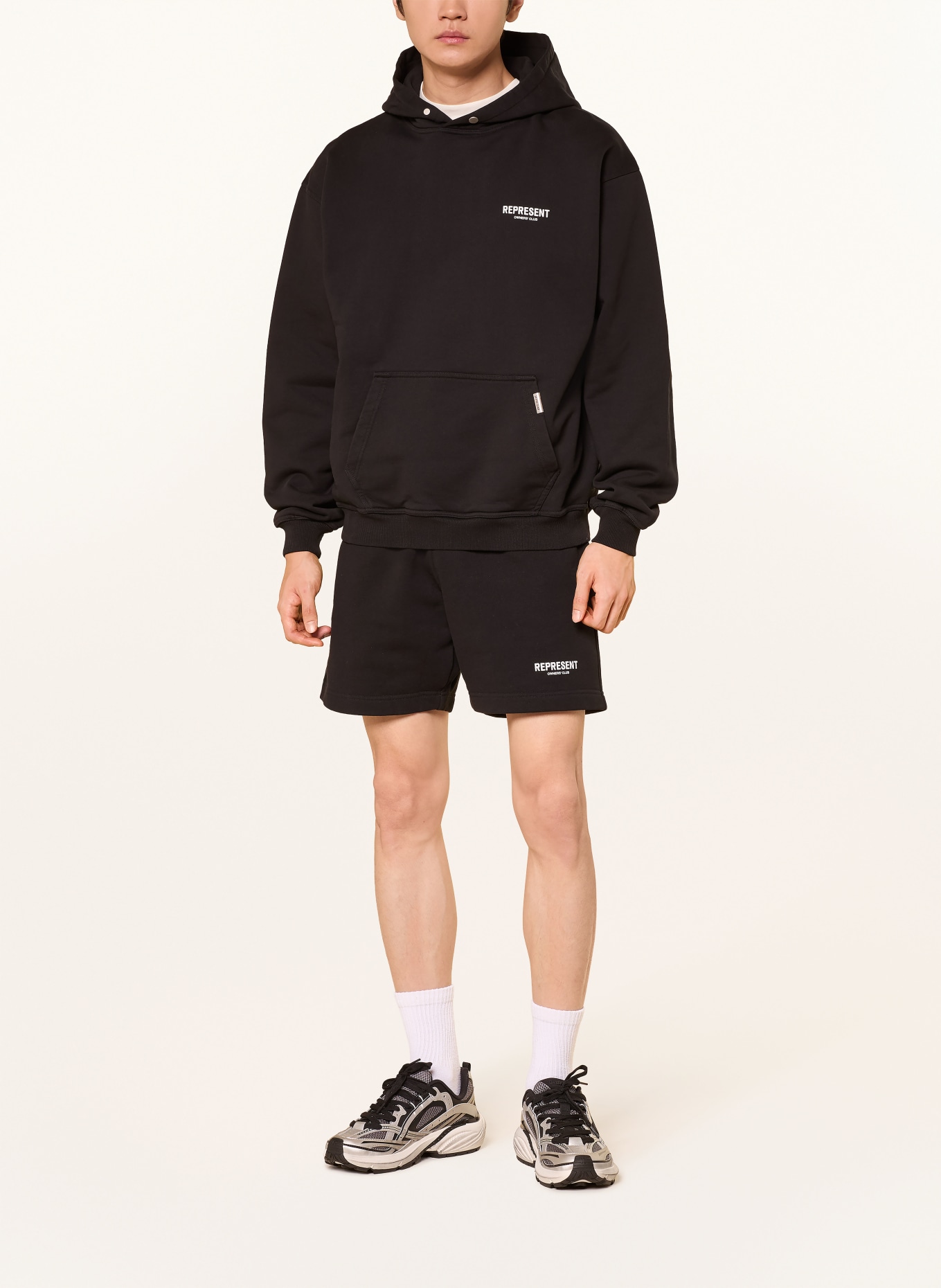 REPRESENT Sweatshorts: SCHWARZ