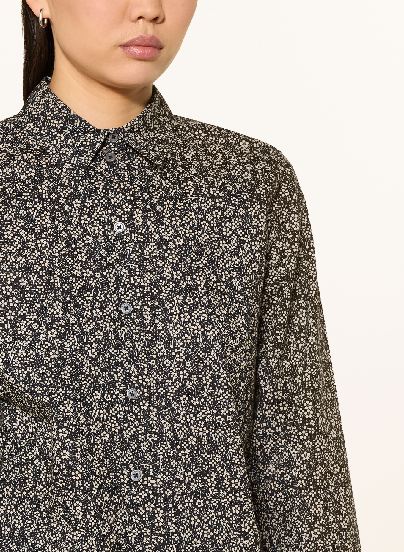 Marc O'Polo Shirt blouse: DARK BLUE / ECRU