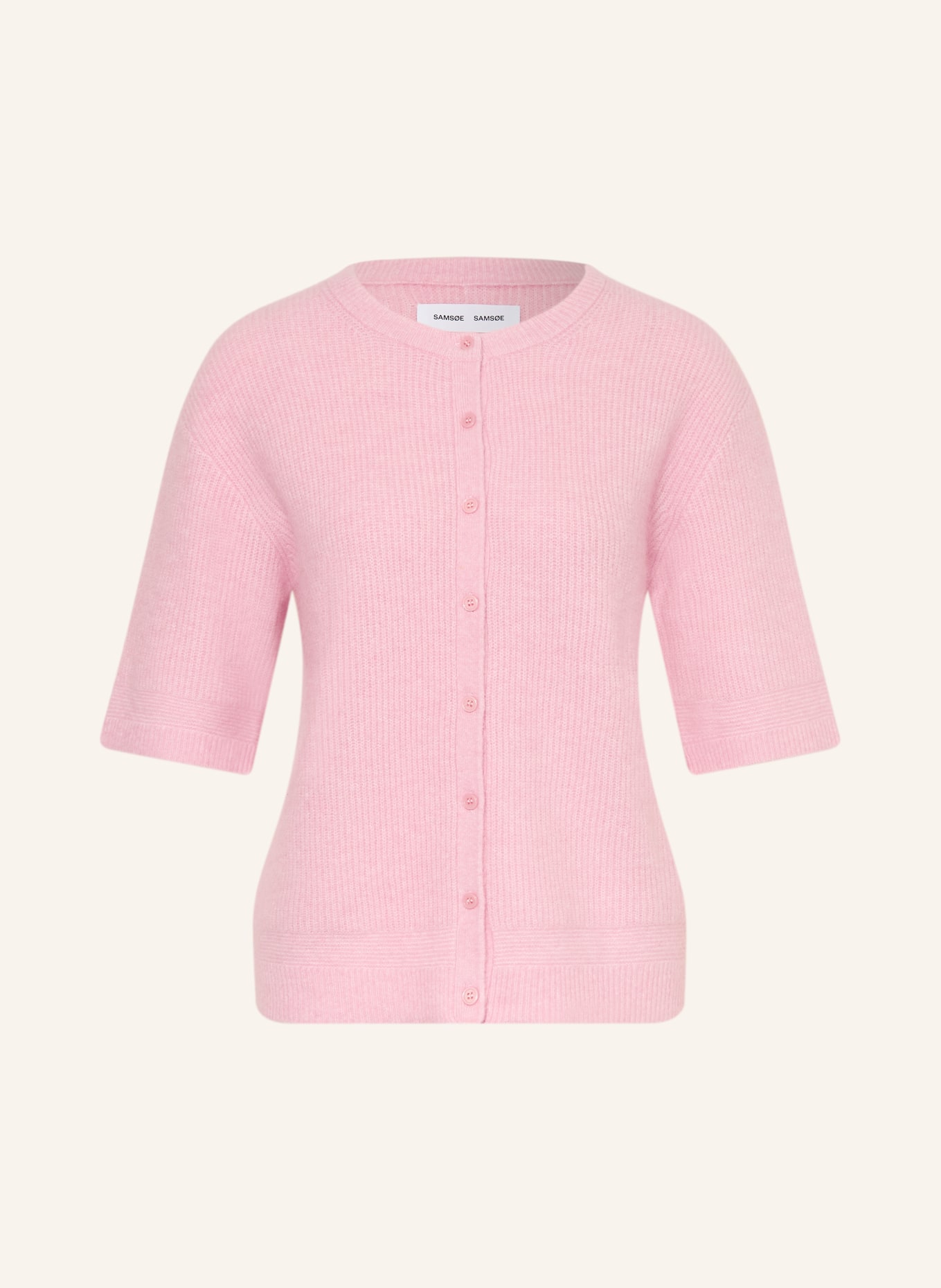 SAMSØE  SAMSØE SAANOURA cardigan with alpaca: PINK