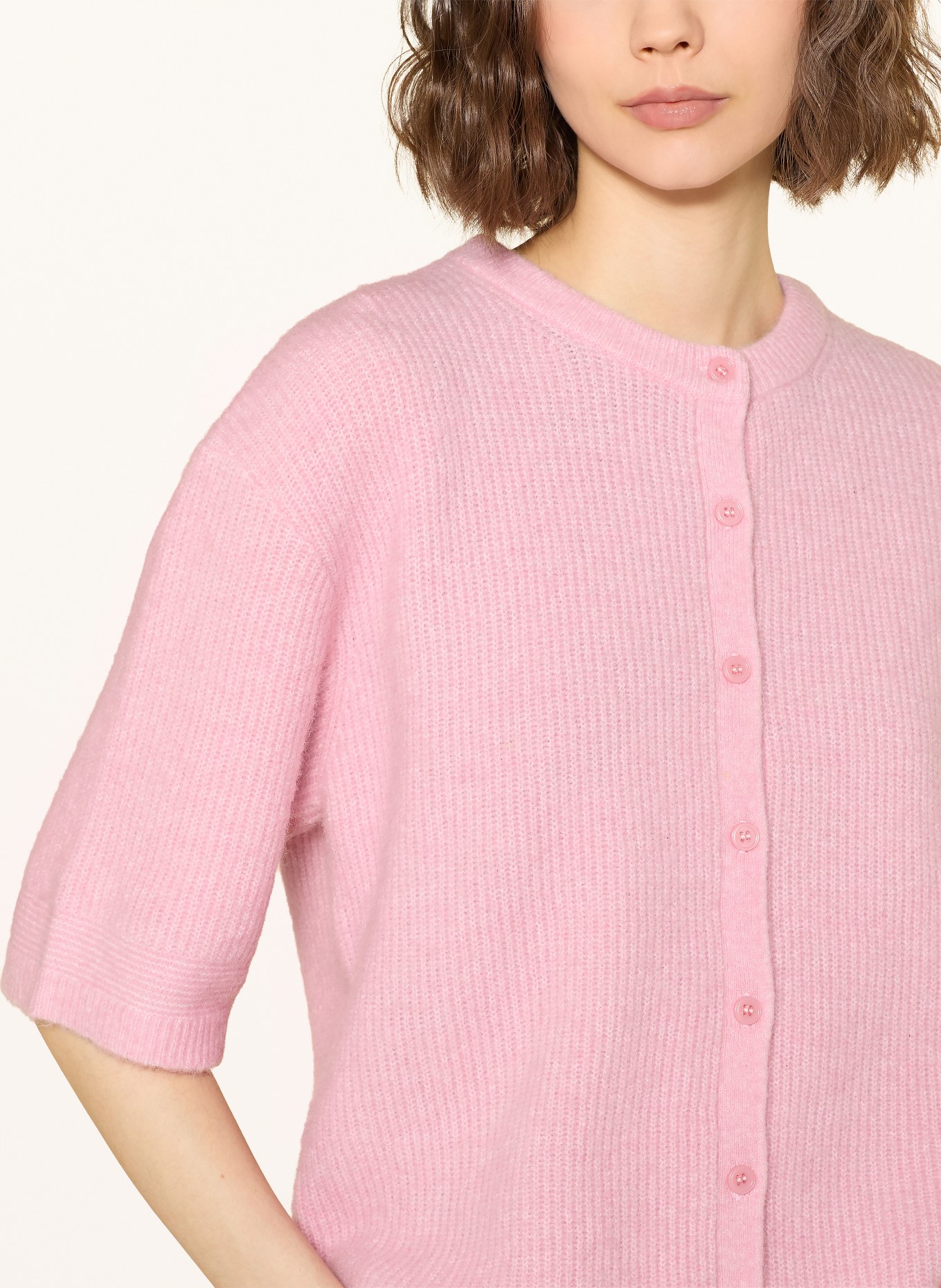 SAMSØE  SAMSØE SAANOURA cardigan with alpaca: PINK