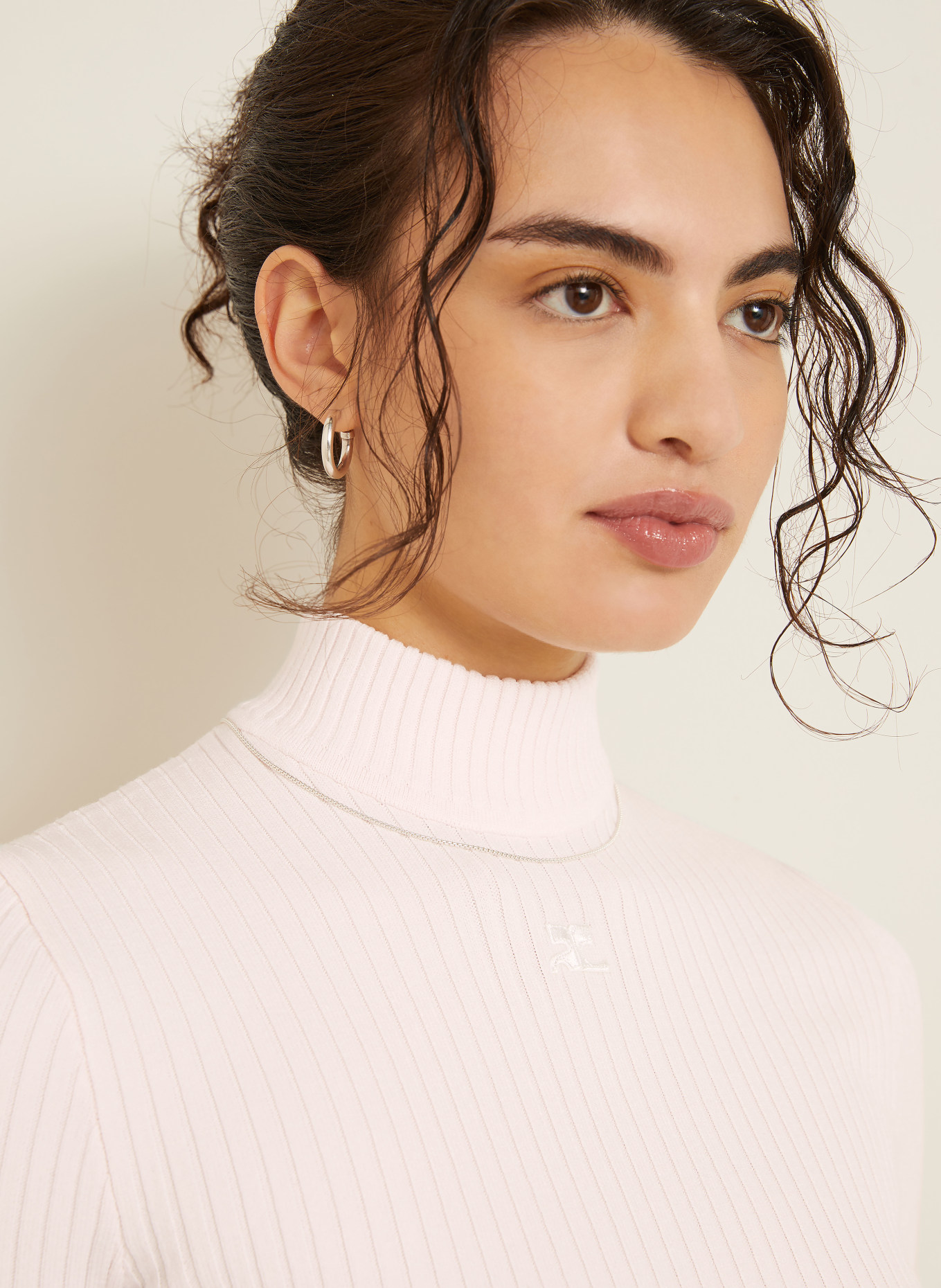 Courrèges Strickshirt: HELLROSA