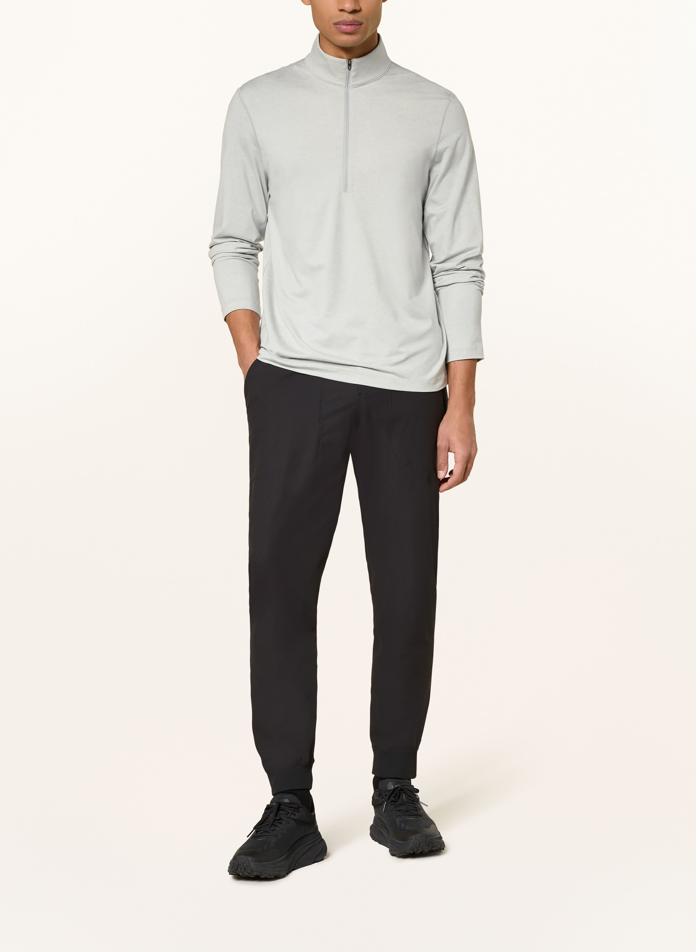 lululemon Sweter typu troyer z dżerseju SOFT JERSEY: JASNOCZARY