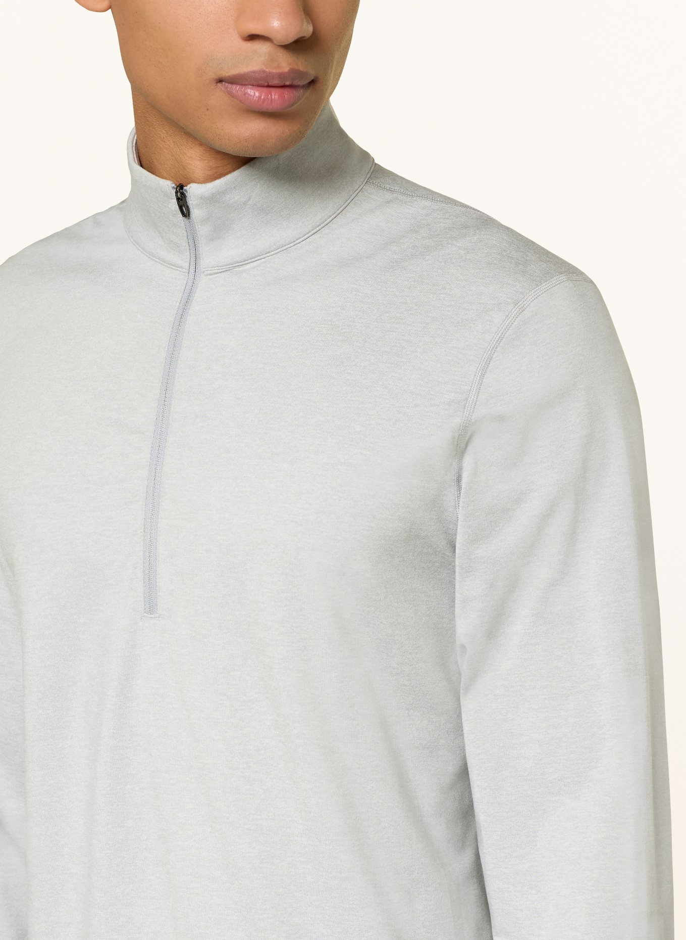lululemon Sweter typu troyer z dżerseju SOFT JERSEY: JASNOCZARY