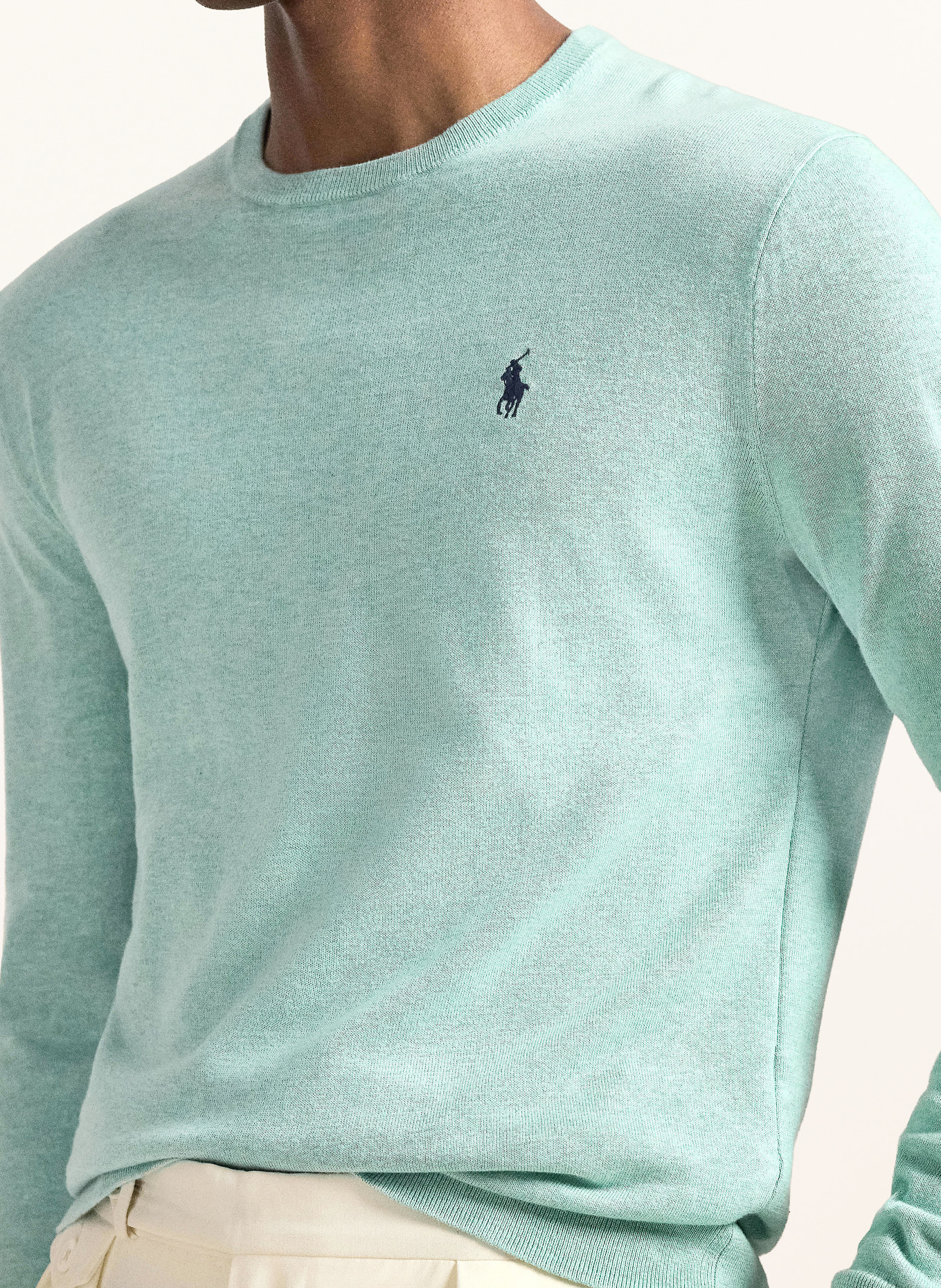 POLO RALPH LAUREN Pullover: HELLGRÜN / DUNKELBLAU
