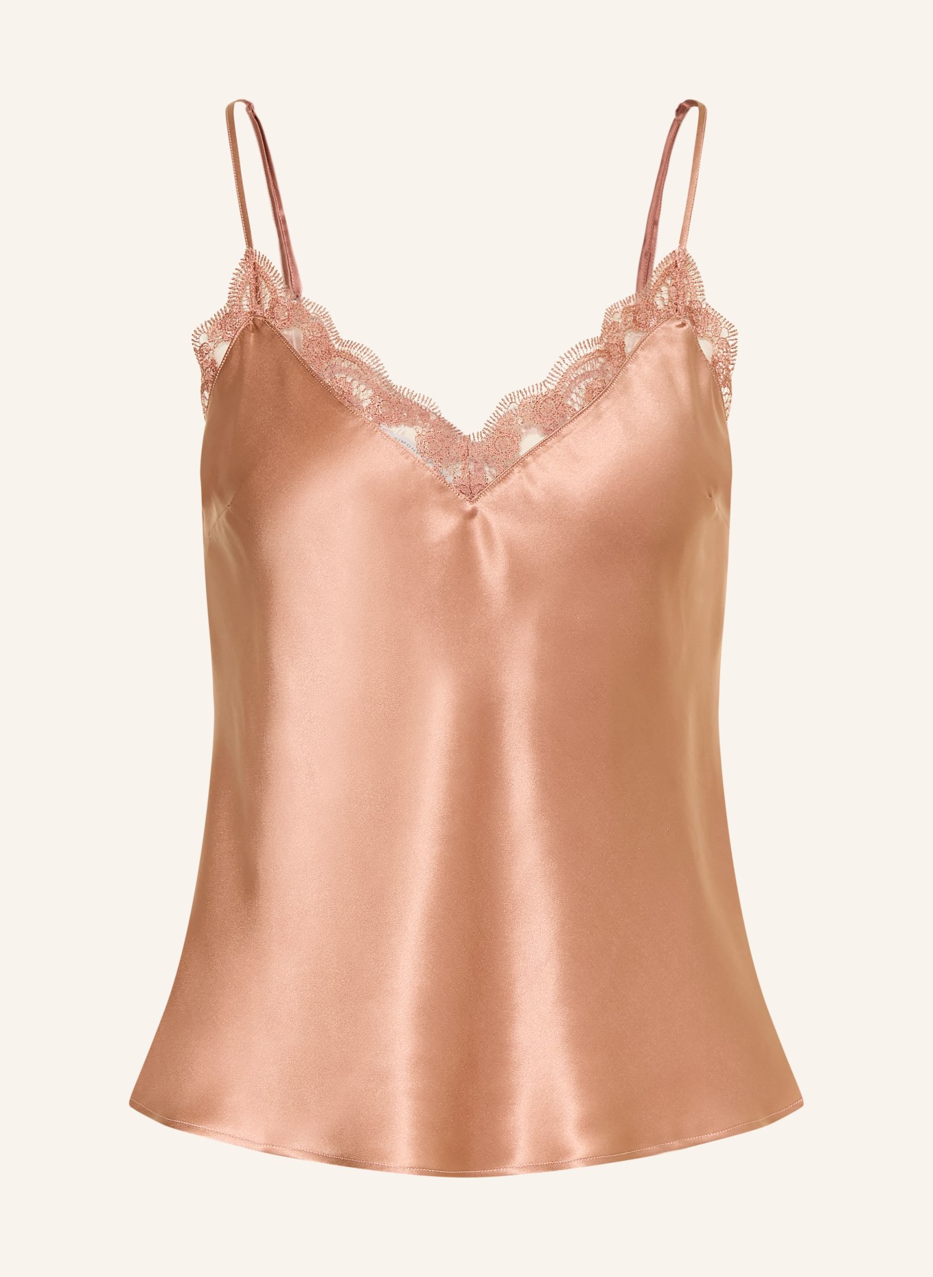 SIMONE PÉRÈLE Schlaftop LOVE ME aus Seide: ROSÉ