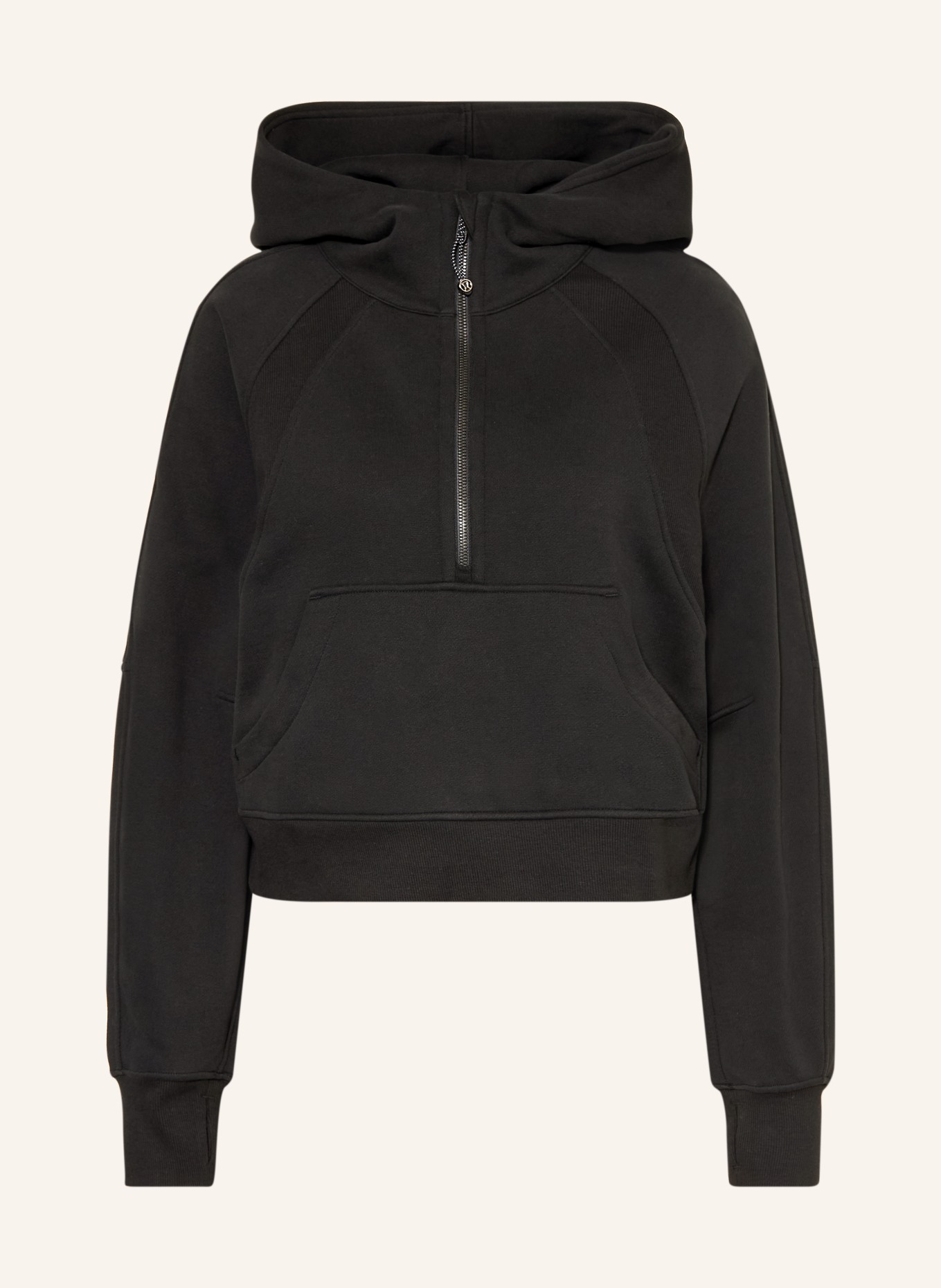 lululemon Hoodie SCUBA OVERSIZED HALF ZIP: SCHWARZ