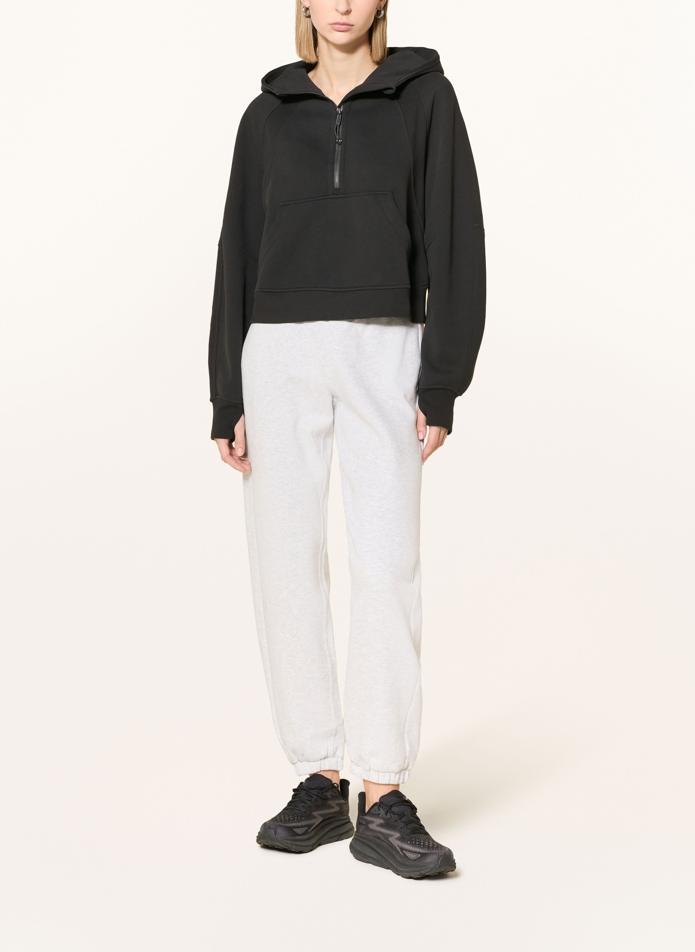 lululemon Hoodie SCUBA OVERSIZED HALF ZIP: SCHWARZ