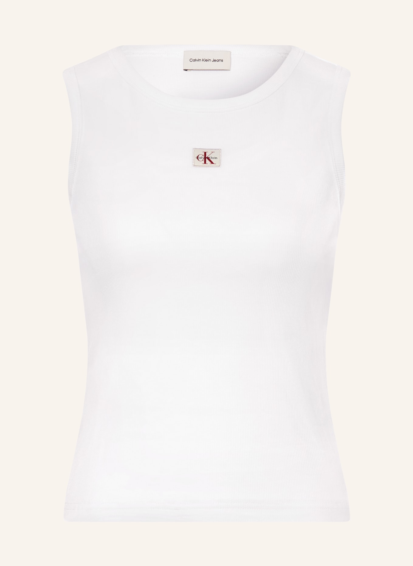 Calvin Klein Jeans Top: BIAŁY