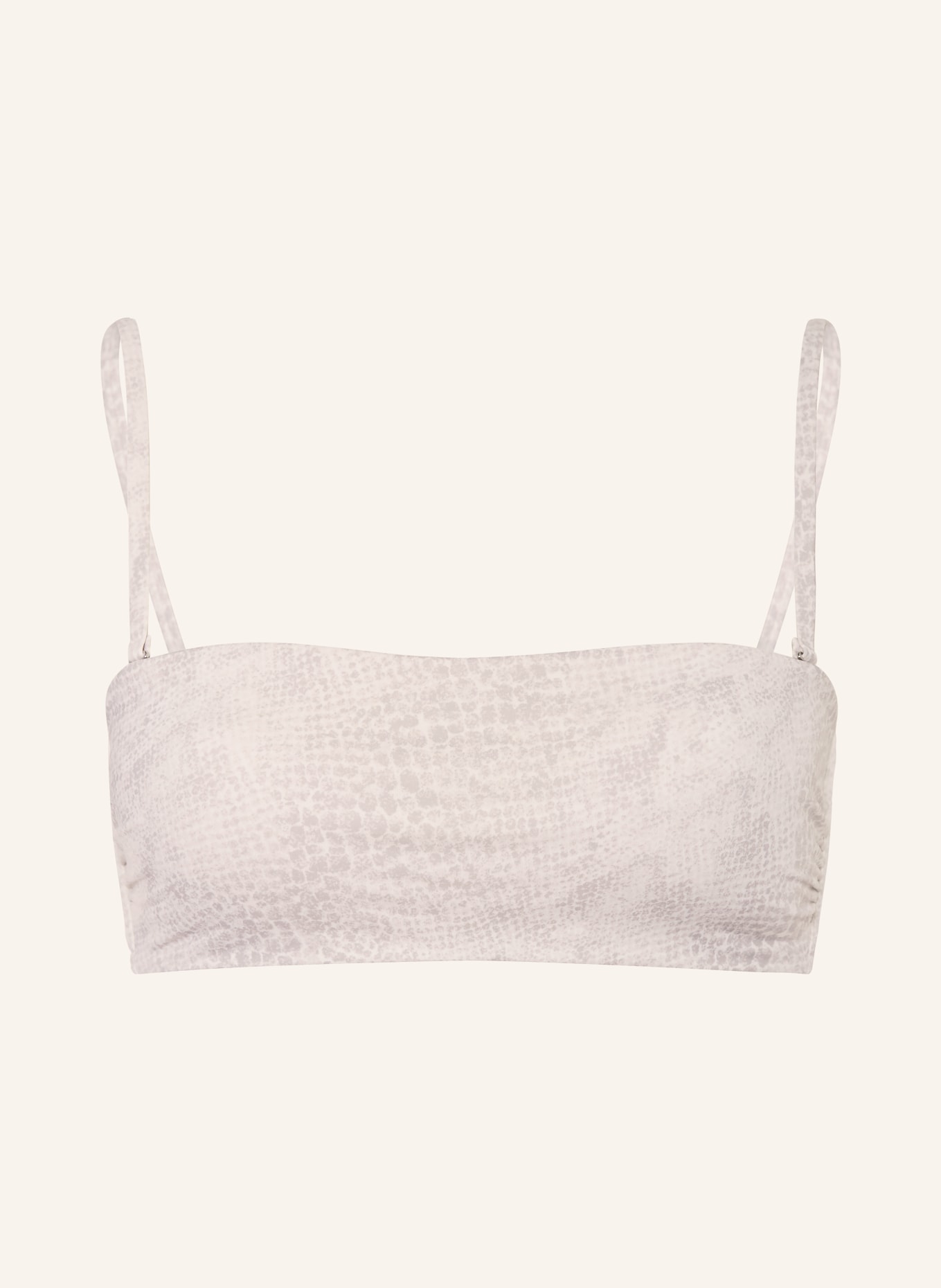Calvin Klein Bandeau-Bikini-Top: GRAU / CREME