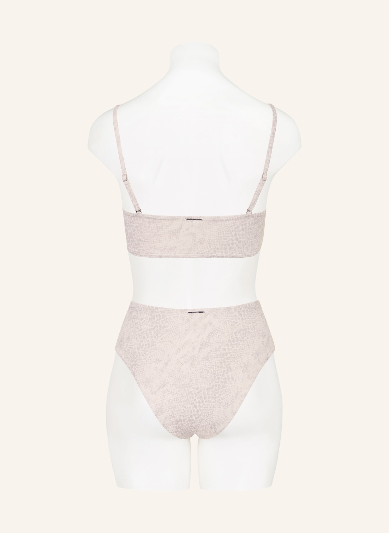 Calvin Klein Bandeau-Bikini-Top: GRAU / CREME