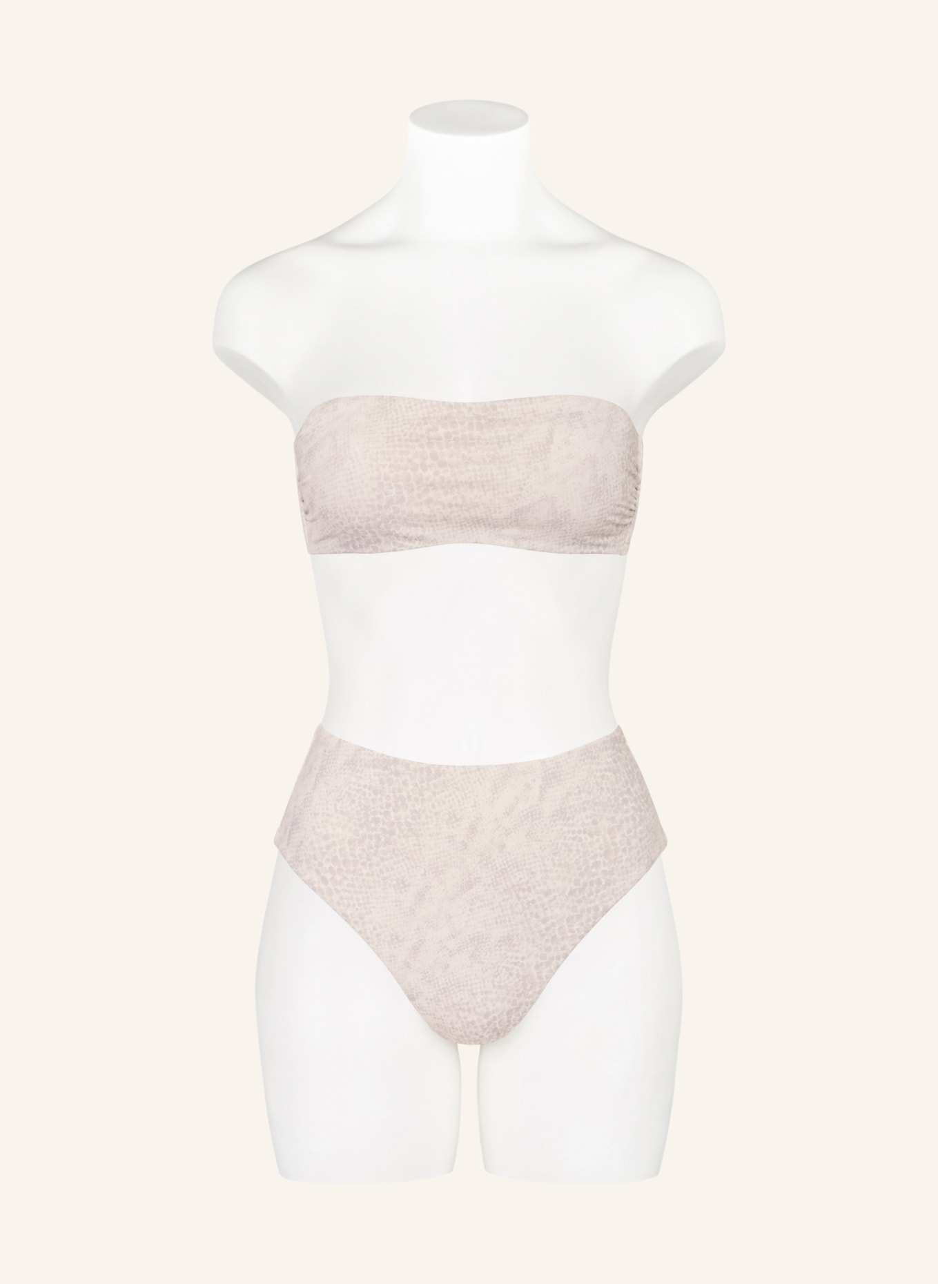 Calvin Klein Bandeau-Bikini-Top: GRAU / CREME