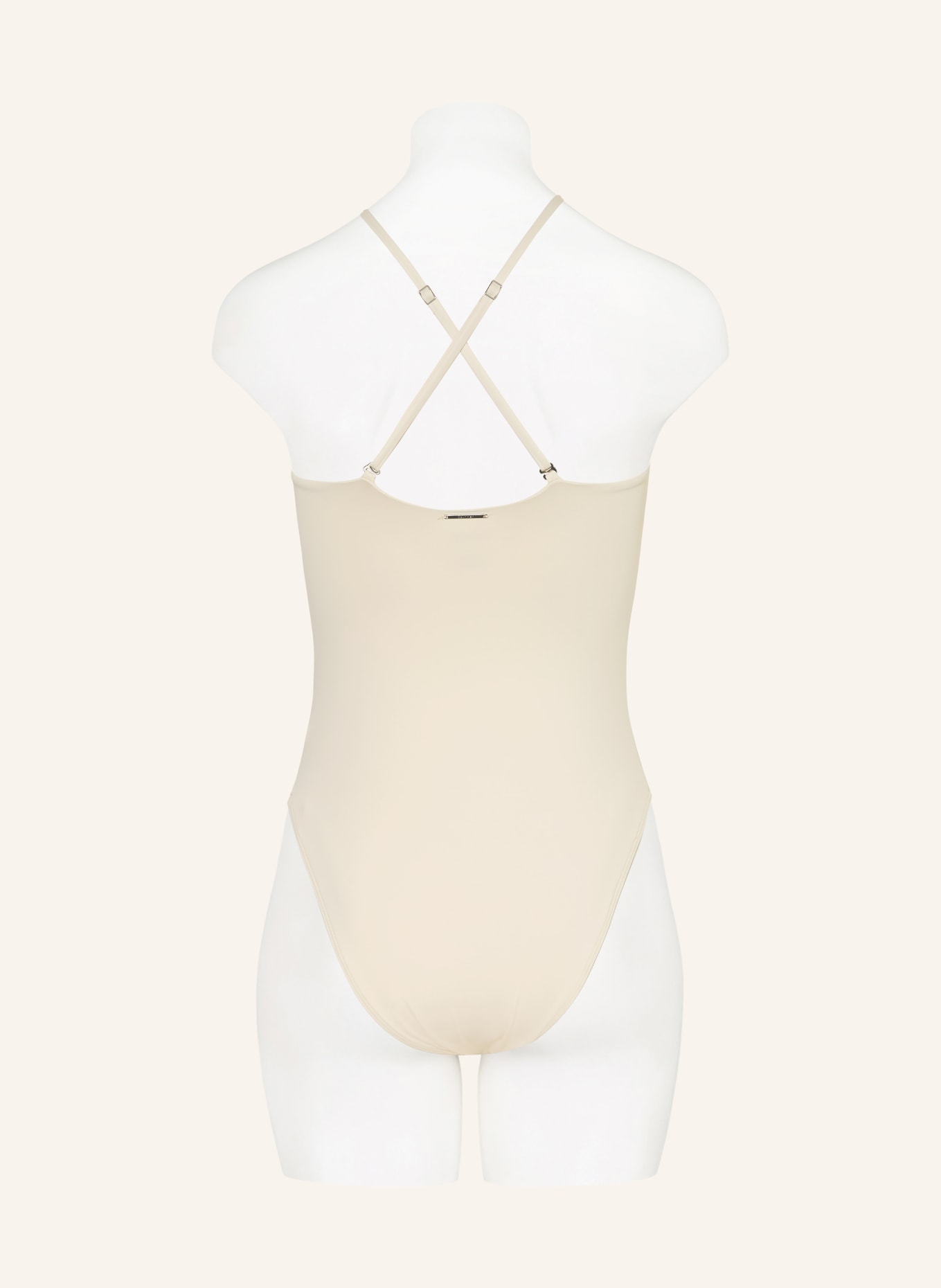 Calvin Klein Bandeau-Badeanzug: CREME