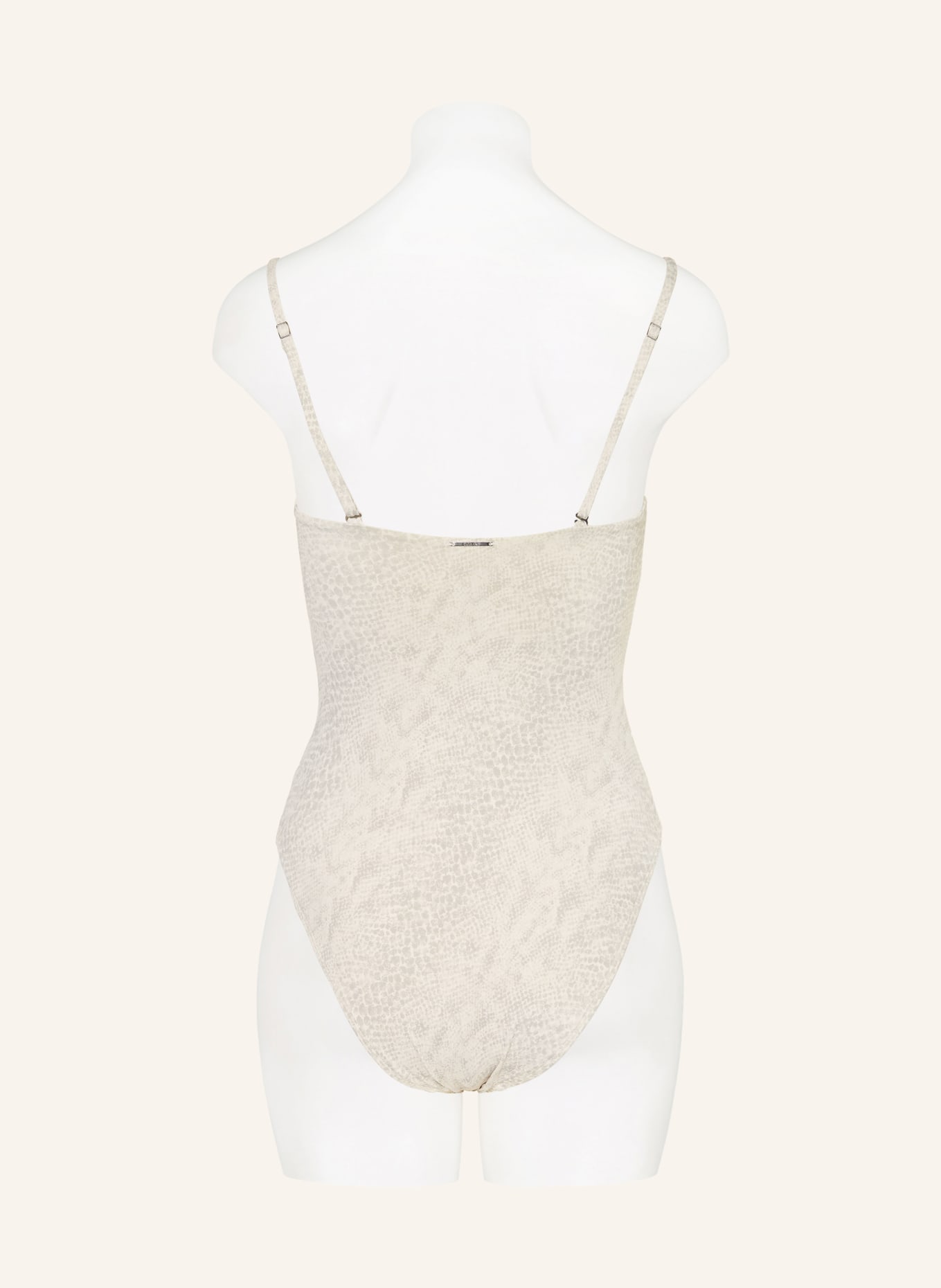 Calvin Klein Bandeau-Badeanzug: CREME / HELLGRAU