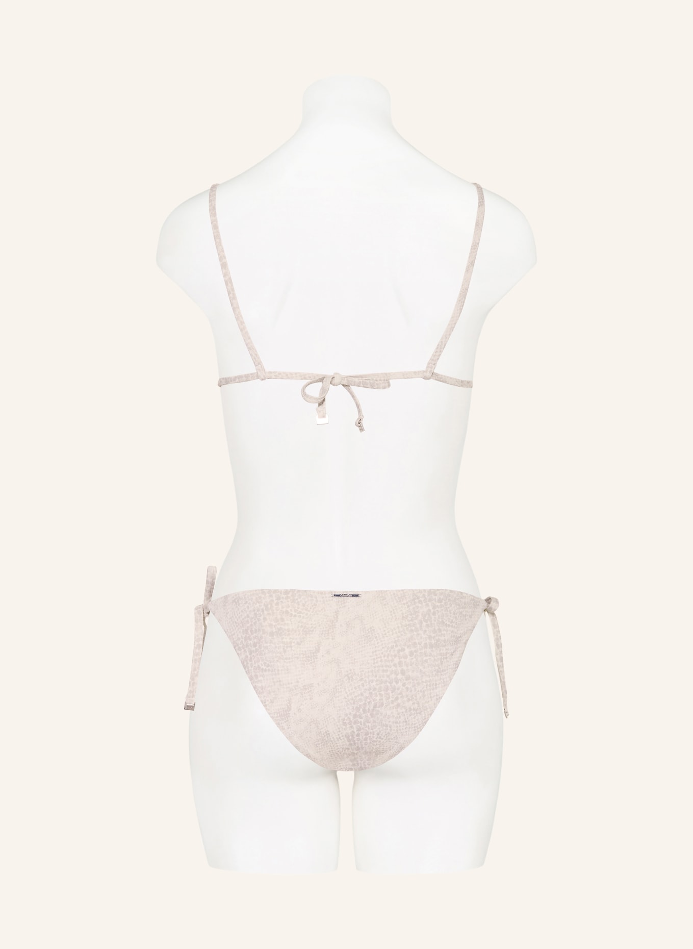 Calvin Klein Triangel-Bikini-Top: HELLGRAU / CREME