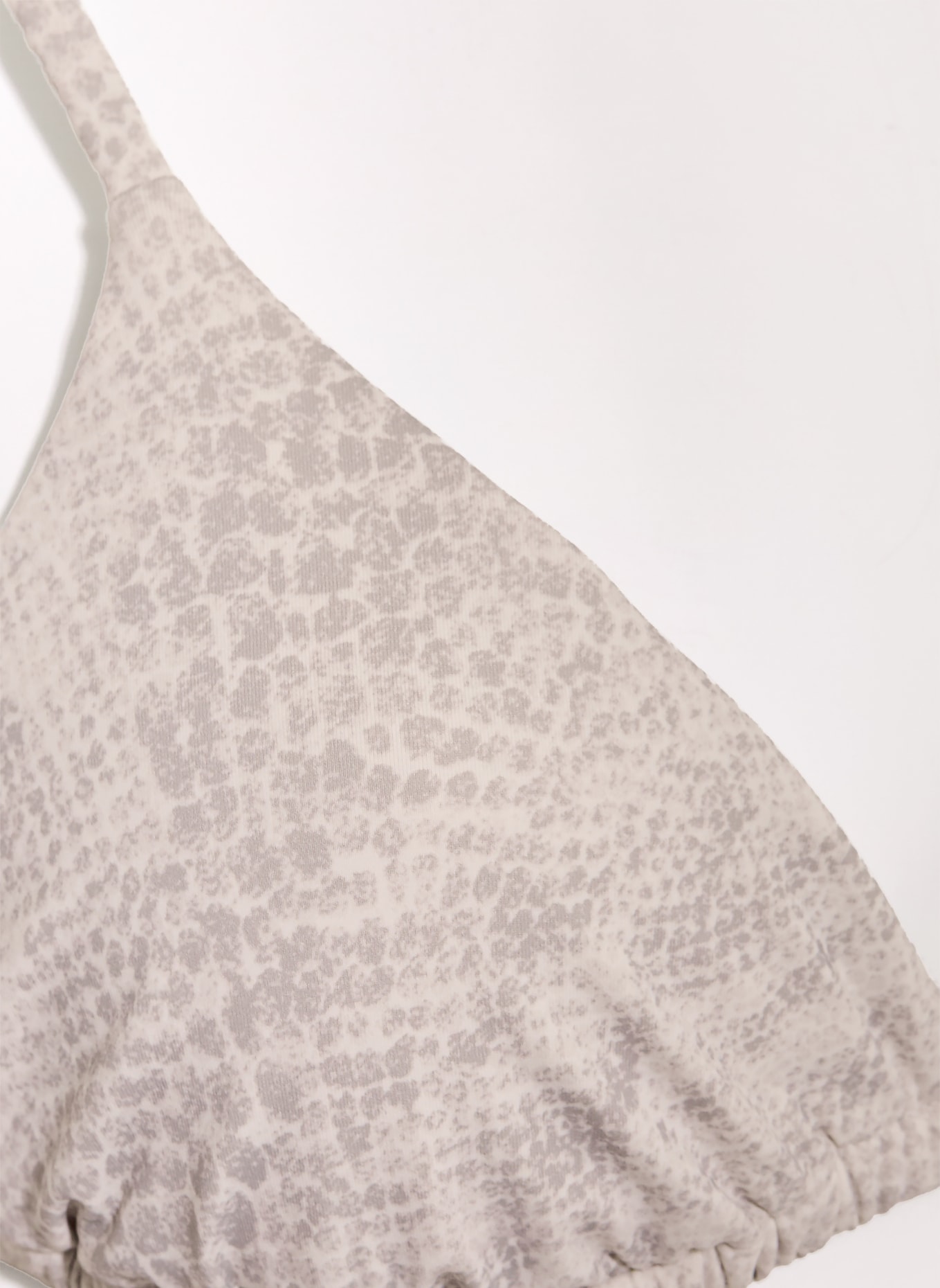 Calvin Klein Triangel-Bikini-Top: HELLGRAU / CREME