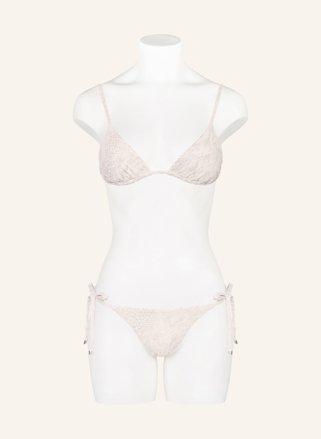 Calvin Klein Triangel-Bikini-Hose: GRAU / CREME