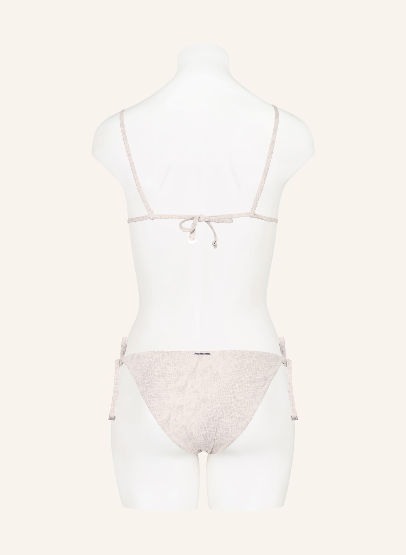 Calvin Klein Triangel-Bikini-Hose: GRAU / CREME