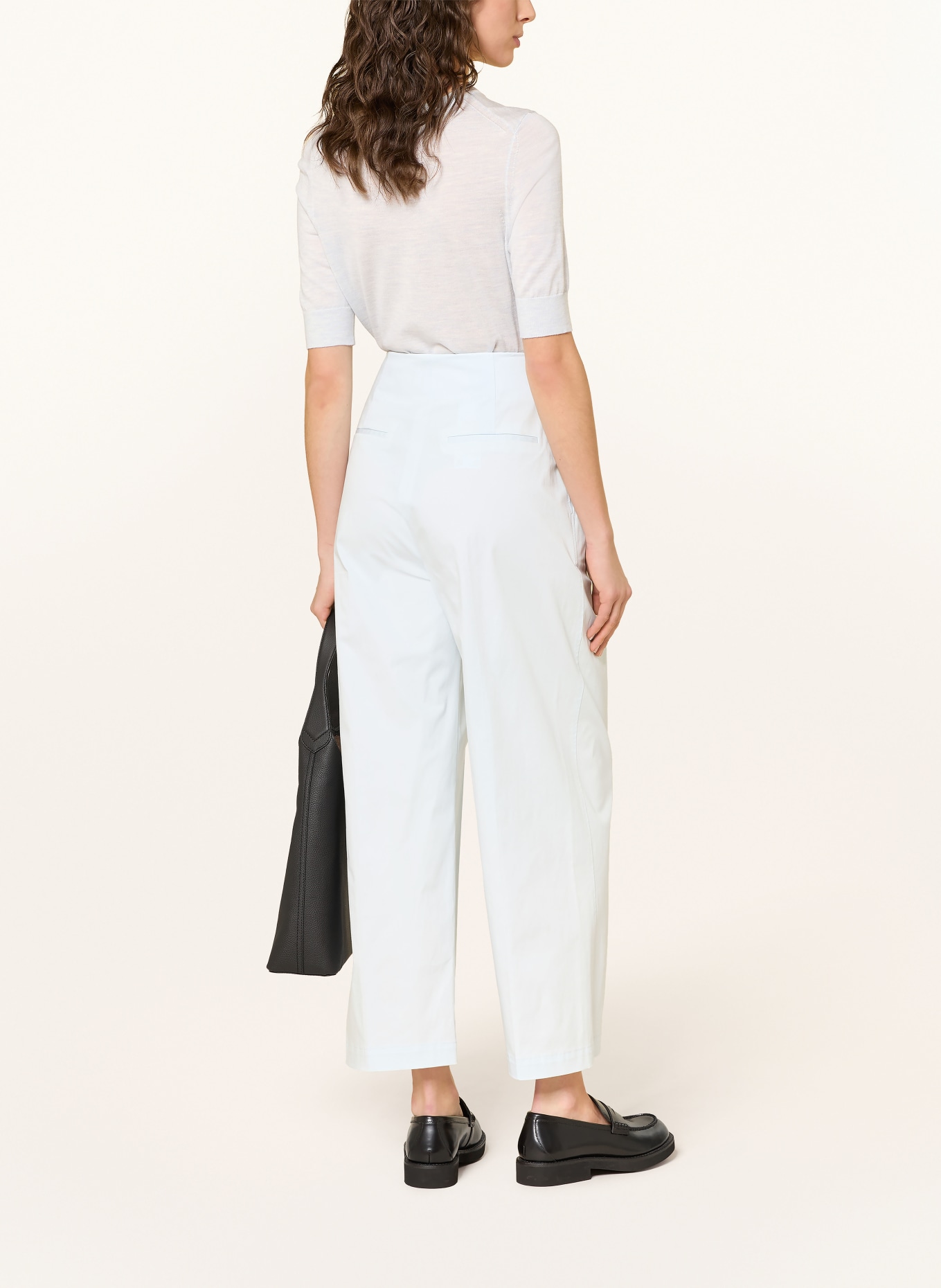 BOSS Úpletové tričko FARBELLA: ČERNOŠEDÁ