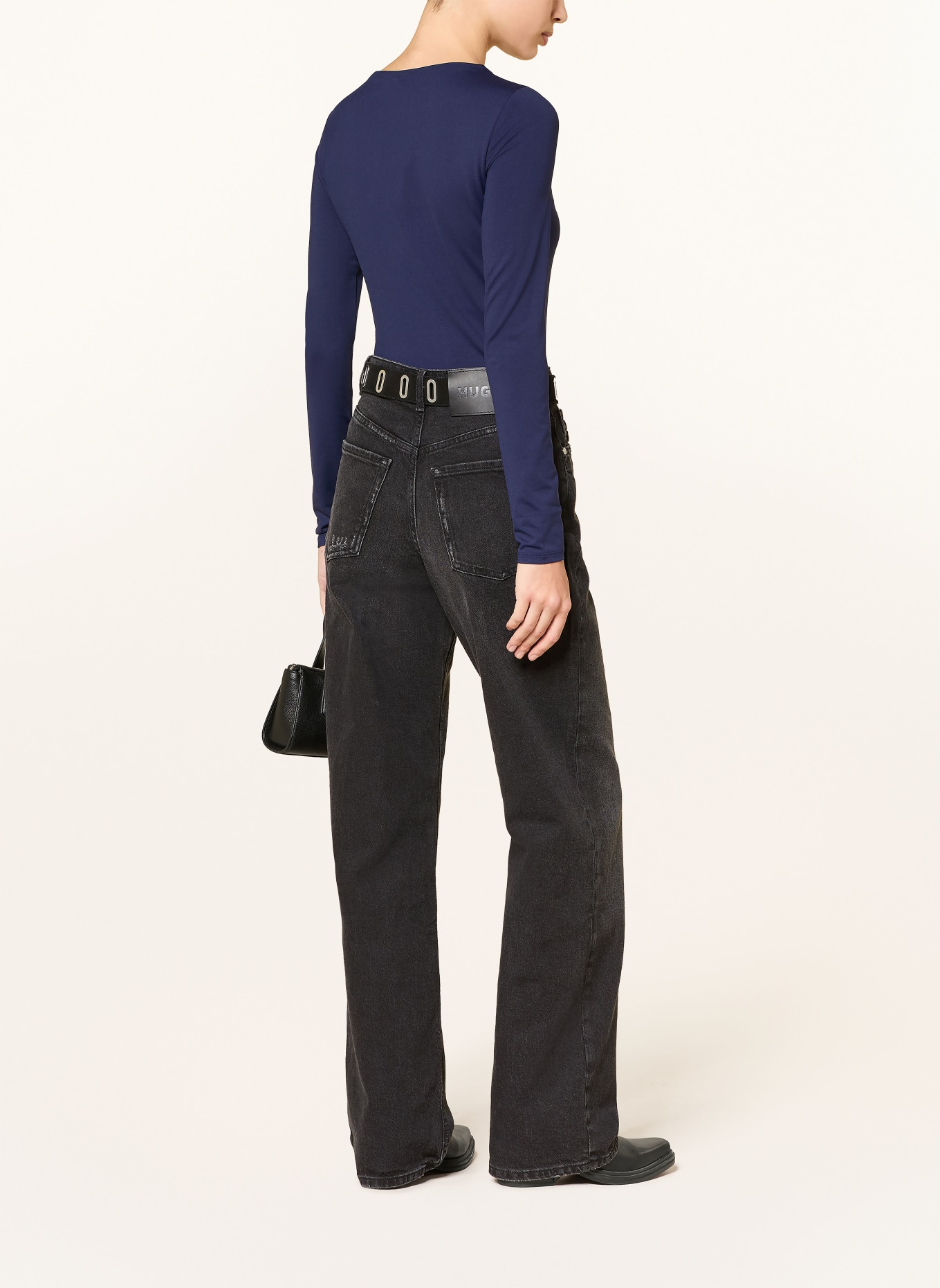 HUGO Longsleeve DASIIA: DUNKELBLAU