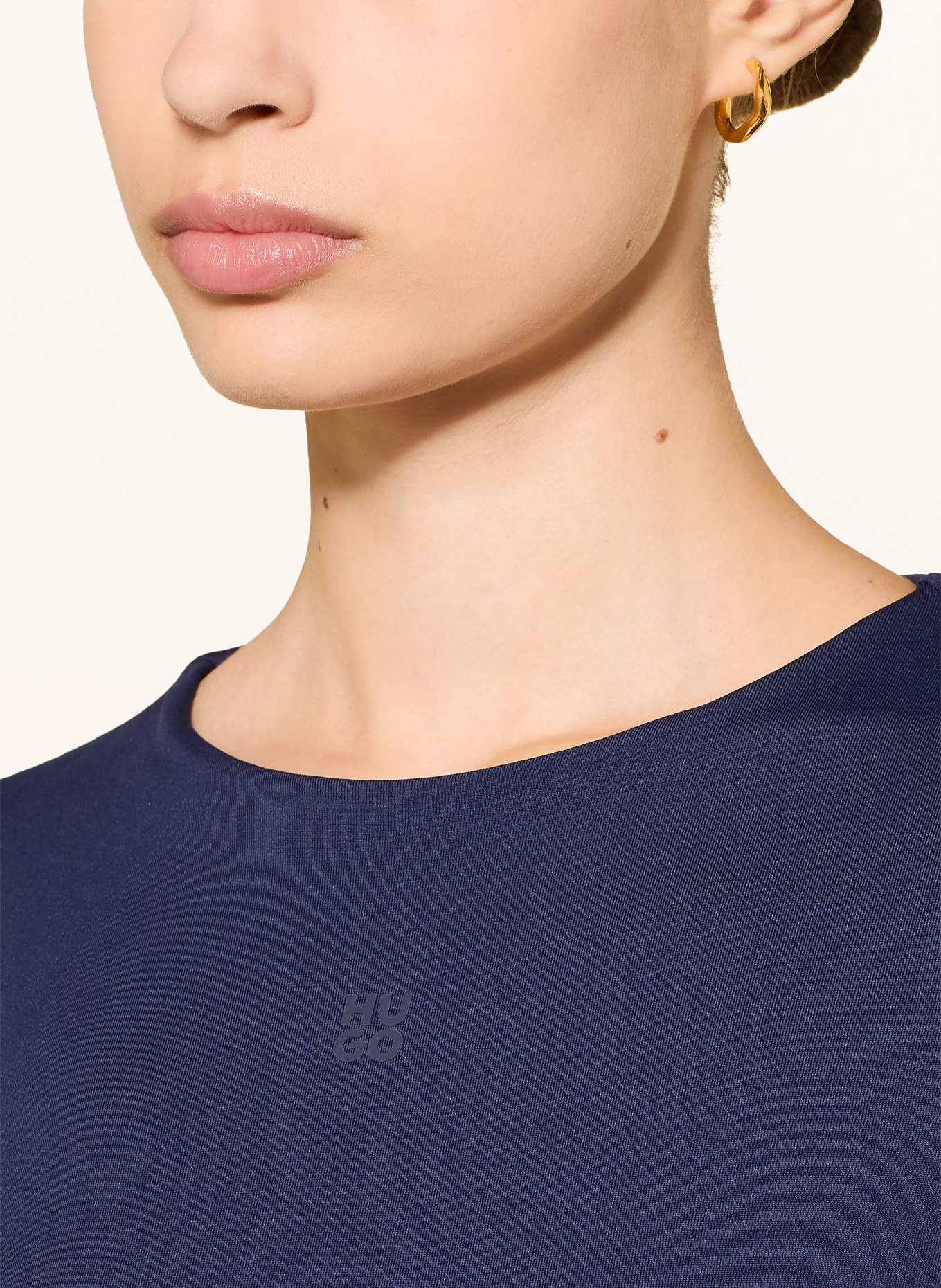 HUGO Longsleeve DASIIA: DUNKELBLAU