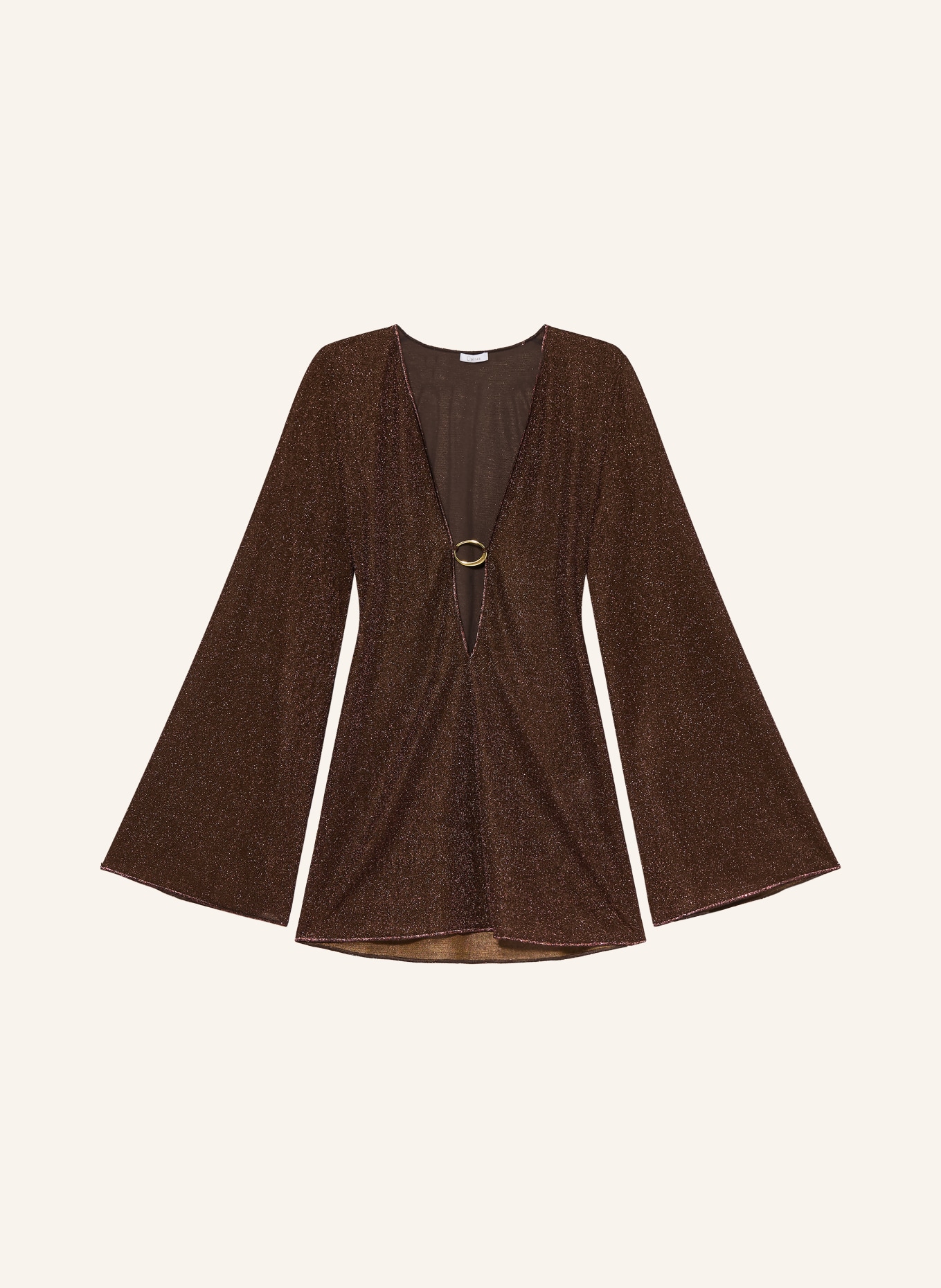 Oséree Strandkleid LUMIERE mit Glitzergarn: DUNKELROT