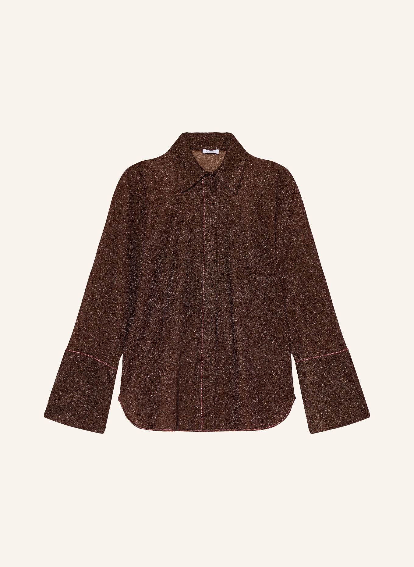 Oséree Hemdbluse LUMIERE mit Glitzergarn: DUNKELROT