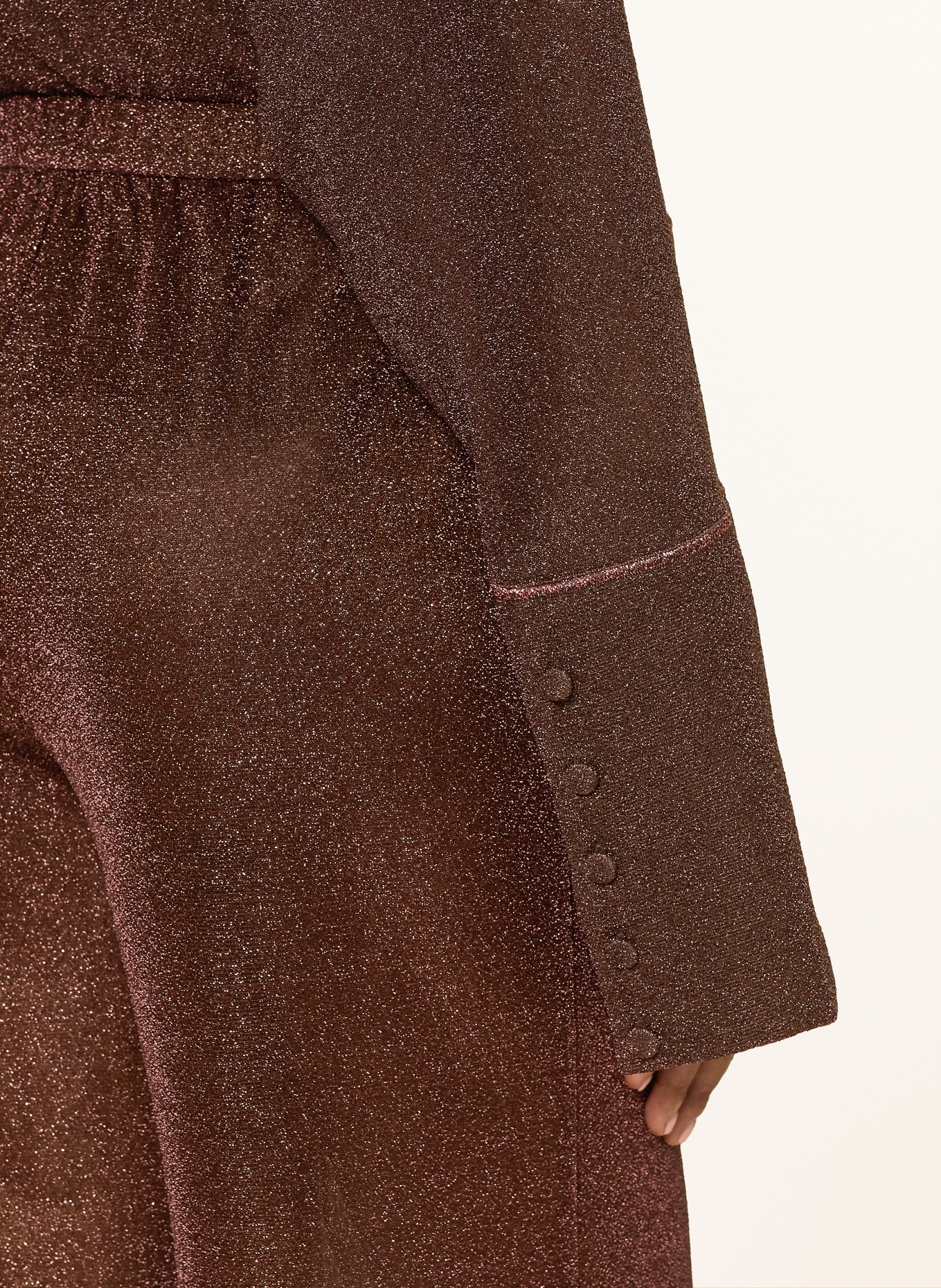 Oséree Marlenehose LUMIERE mit Glitzergarn: DUNKELBRAUN