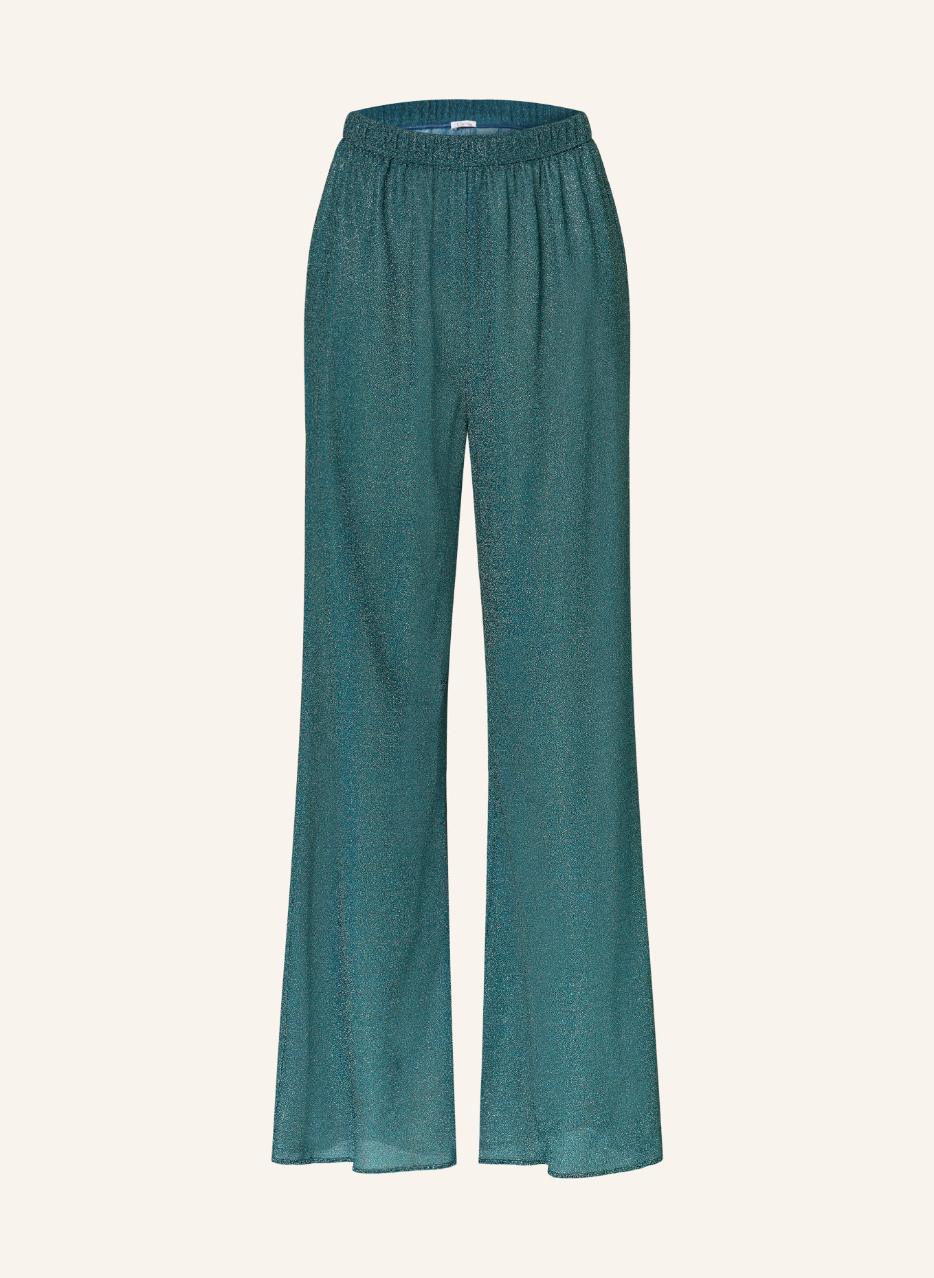 Oséree Marlenehose LUMIERE mit Glitzergarn: PETROL