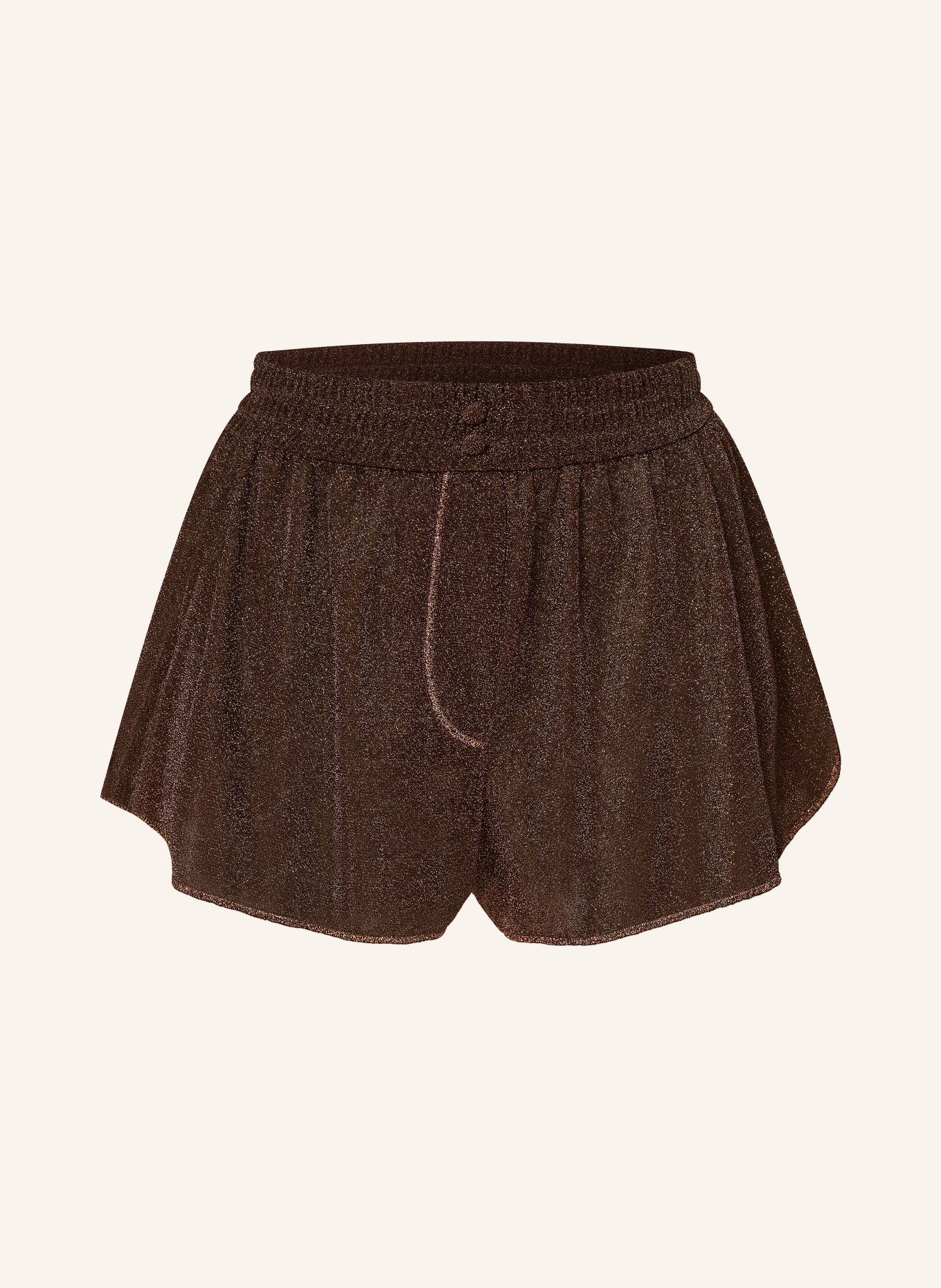Oséree Shorts LUMIERE mit Glitzergarn: DUNKELBRAUN / ROSÉGOLD