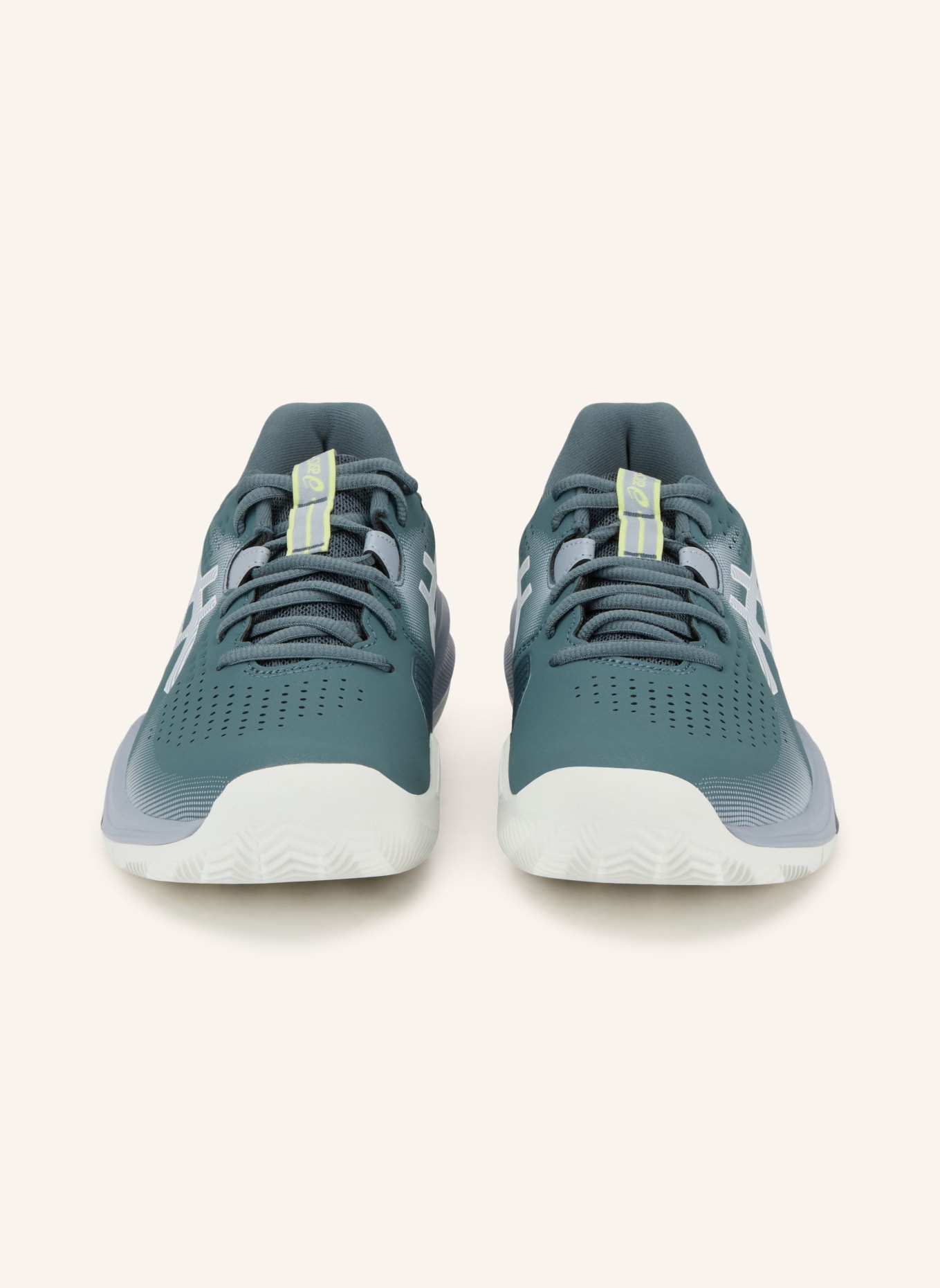 ASICS Buty tenisowe GEL-CHALLENGER 15: SZARONIEBIESKI / ŻÓŁTY / BIAŁY