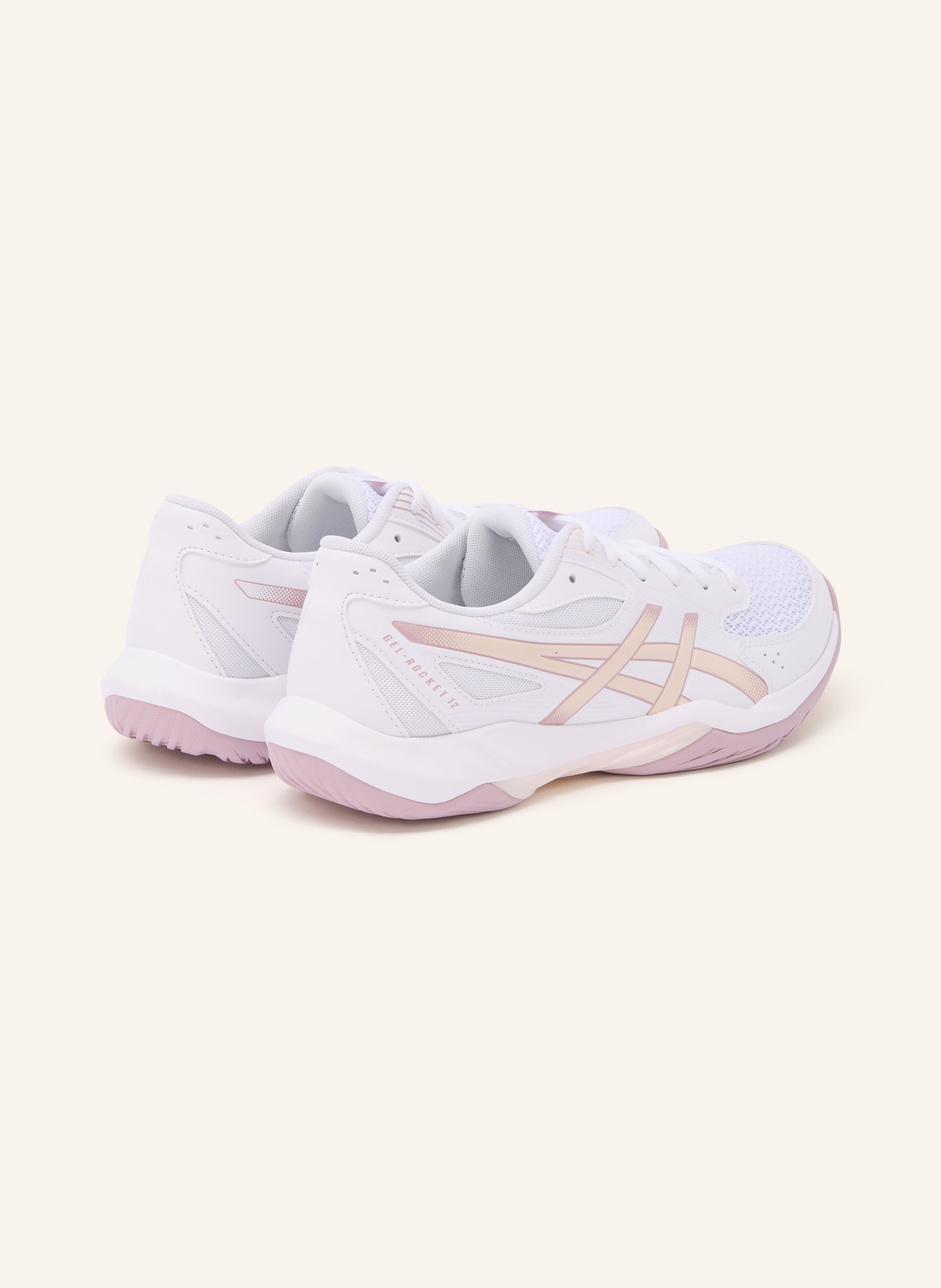 ASICS Indoorschuhe GEL-ROCKET 12: WEISS / HELLROSA
