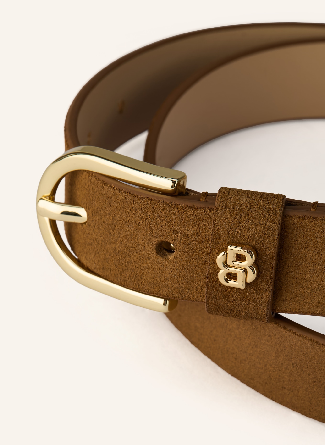 BOSS Pasek skórzany SCARLET: BRĄZOWY