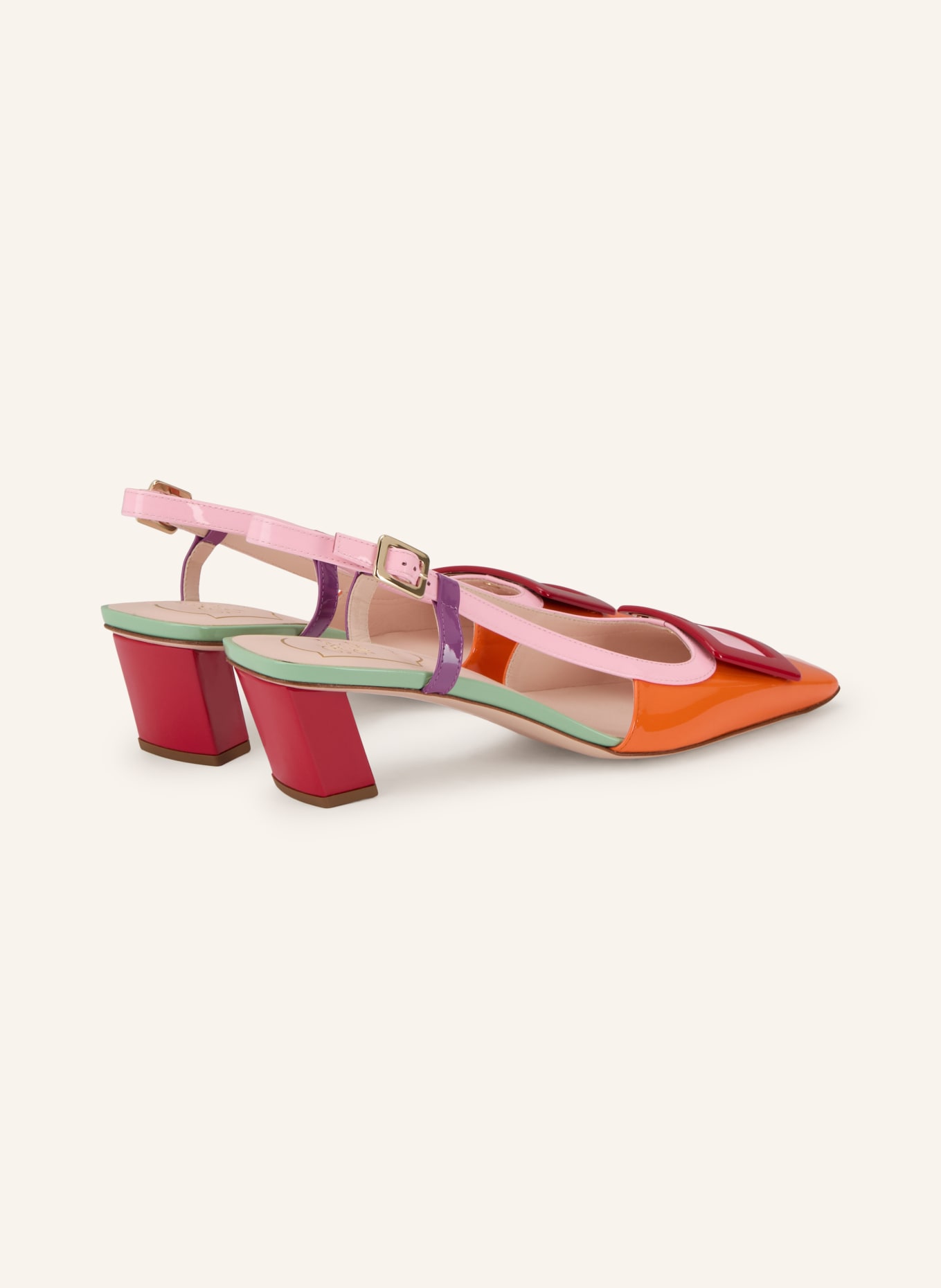 Roger Vivier Slingpumps BELLE VIVIER: ORANGE / PINK / ROT