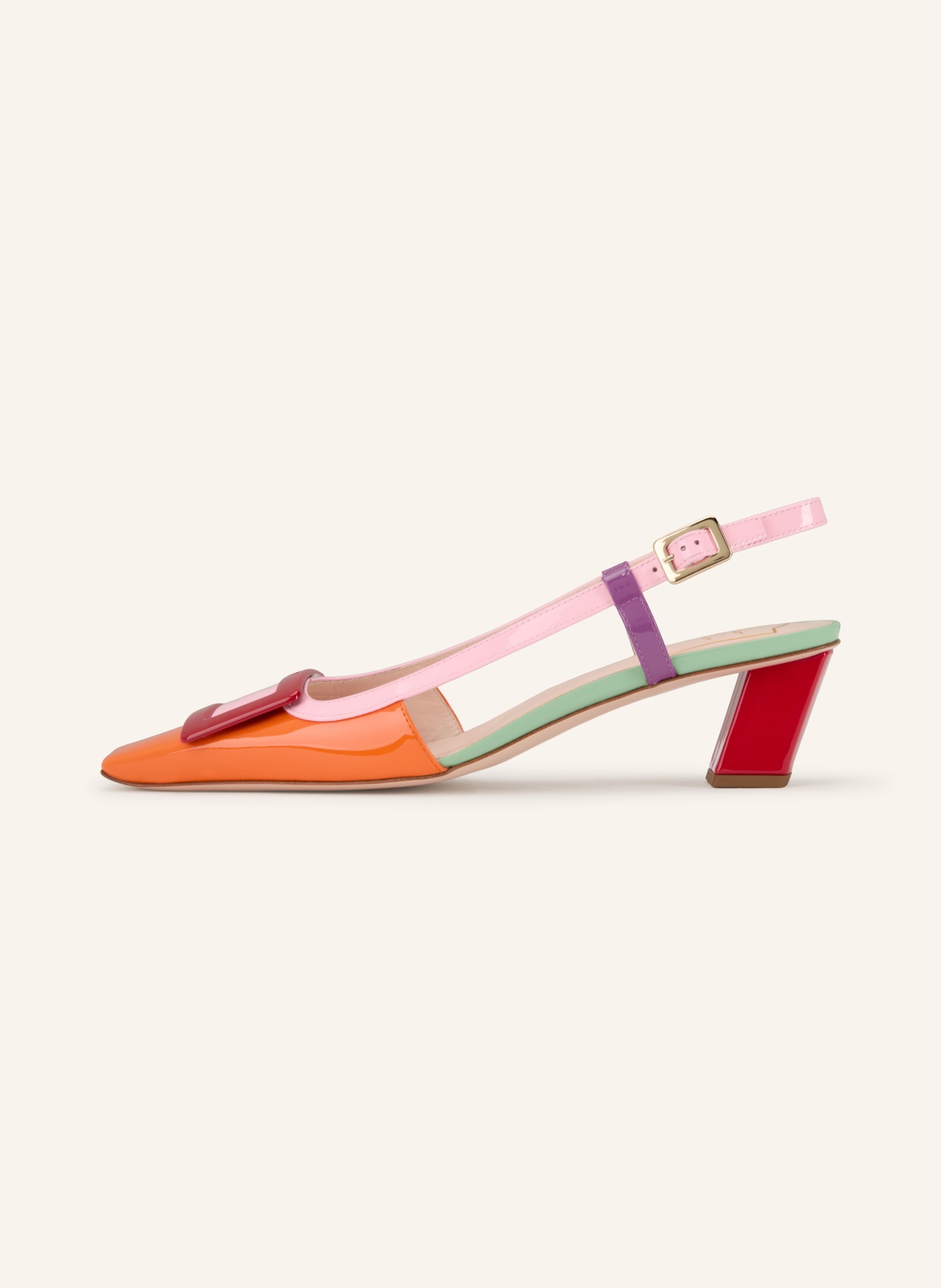 Roger Vivier Slingpumps BELLE VIVIER: ORANGE / PINK / ROT