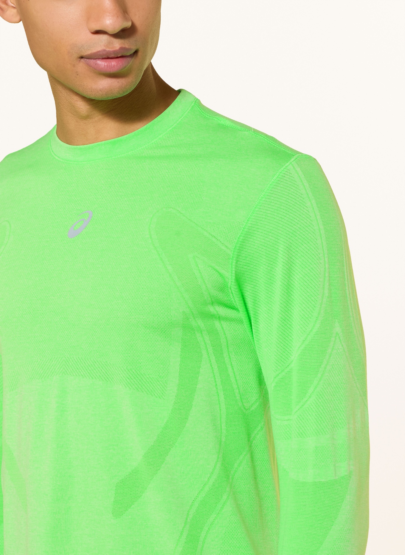 ASICS ROAD SEAMLESS LS running shirt: NEON GREEN