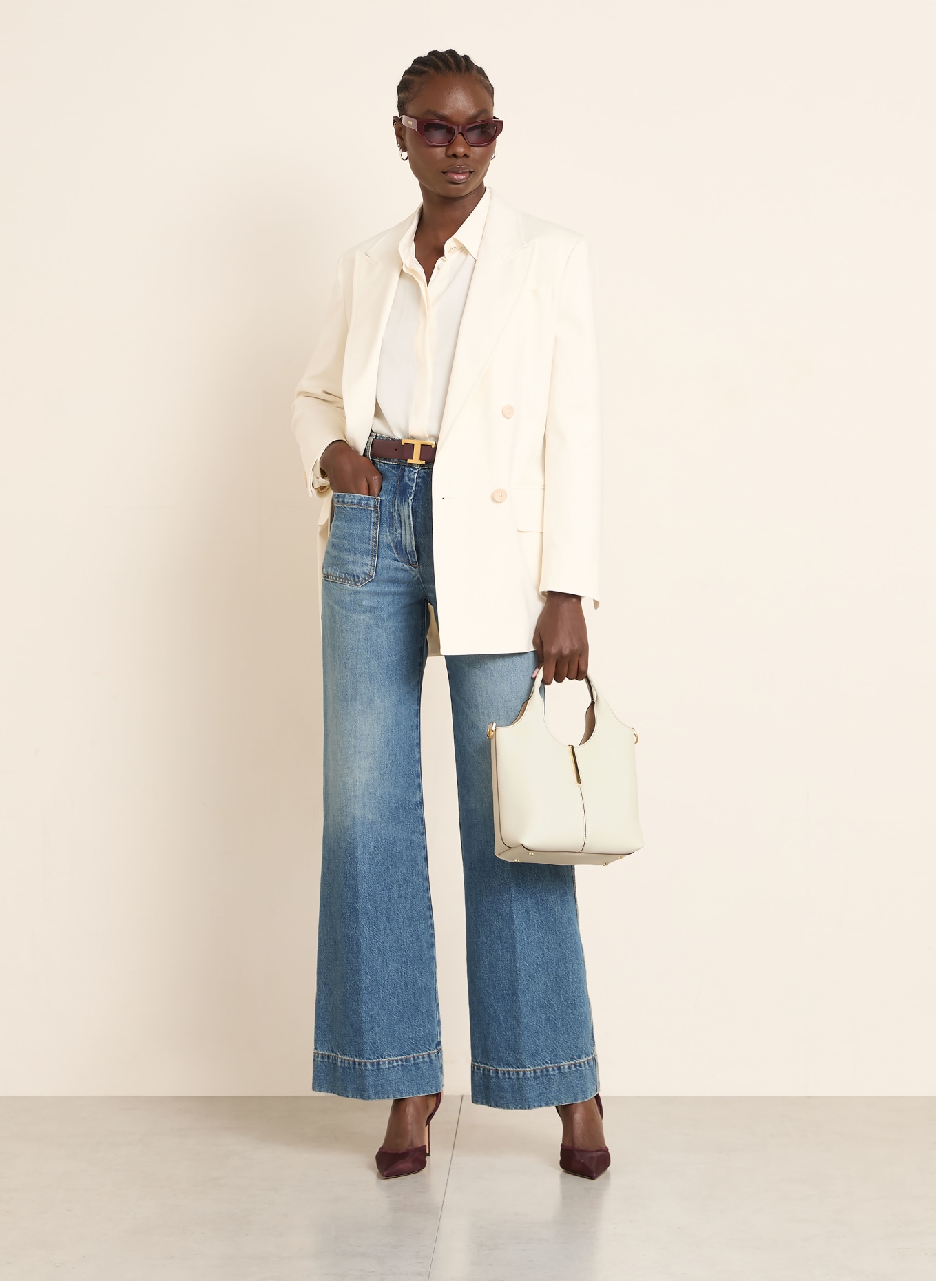 TOD'S Shopper MINI: KRÉMOVÁ