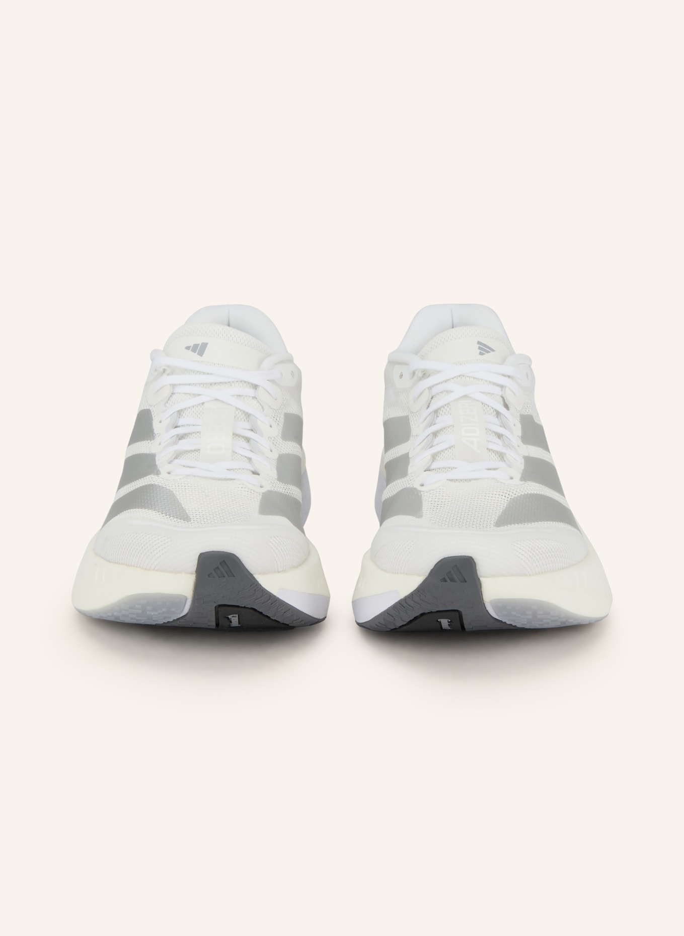 adidas ADIZERO BOSTON 13 running shoes: WHITE / SILVER