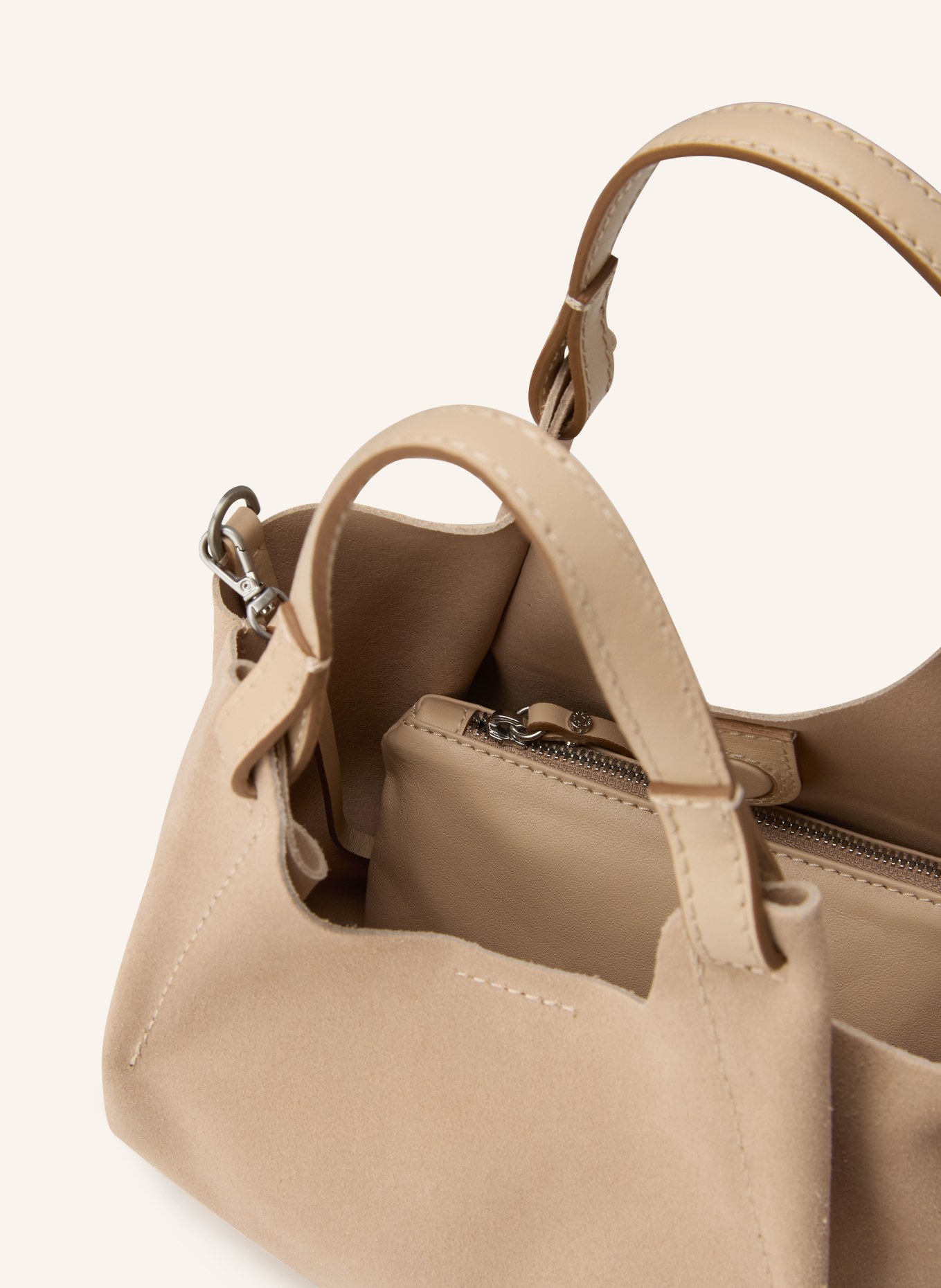 GIANNI CHIARINI Vaková kabelka DUA MEDIUM s pouzdrem: KRÉMOVÁ