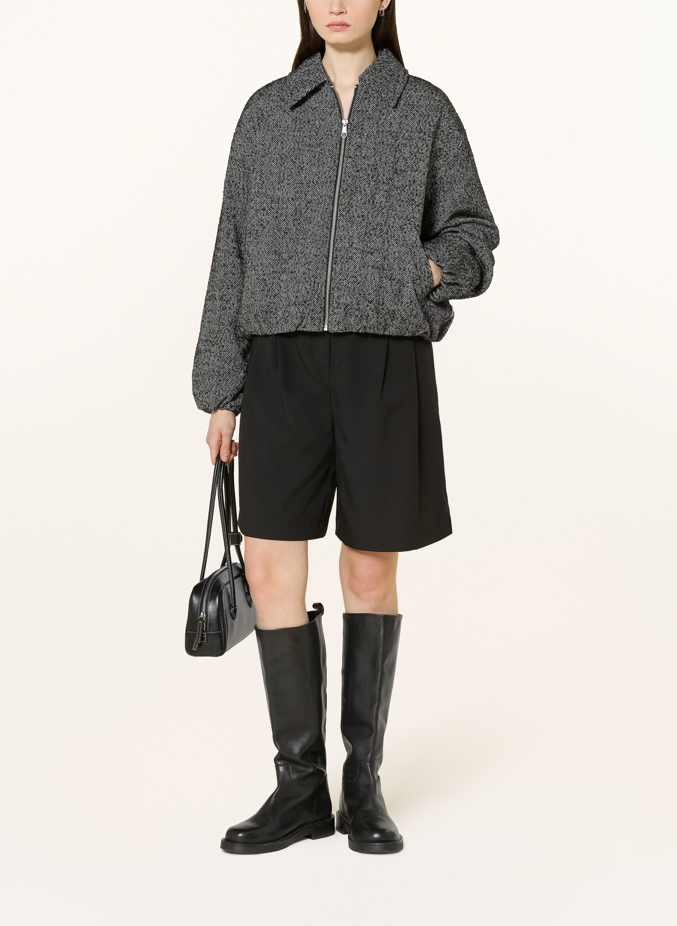 ONLY blouson: BLACK / WHITE