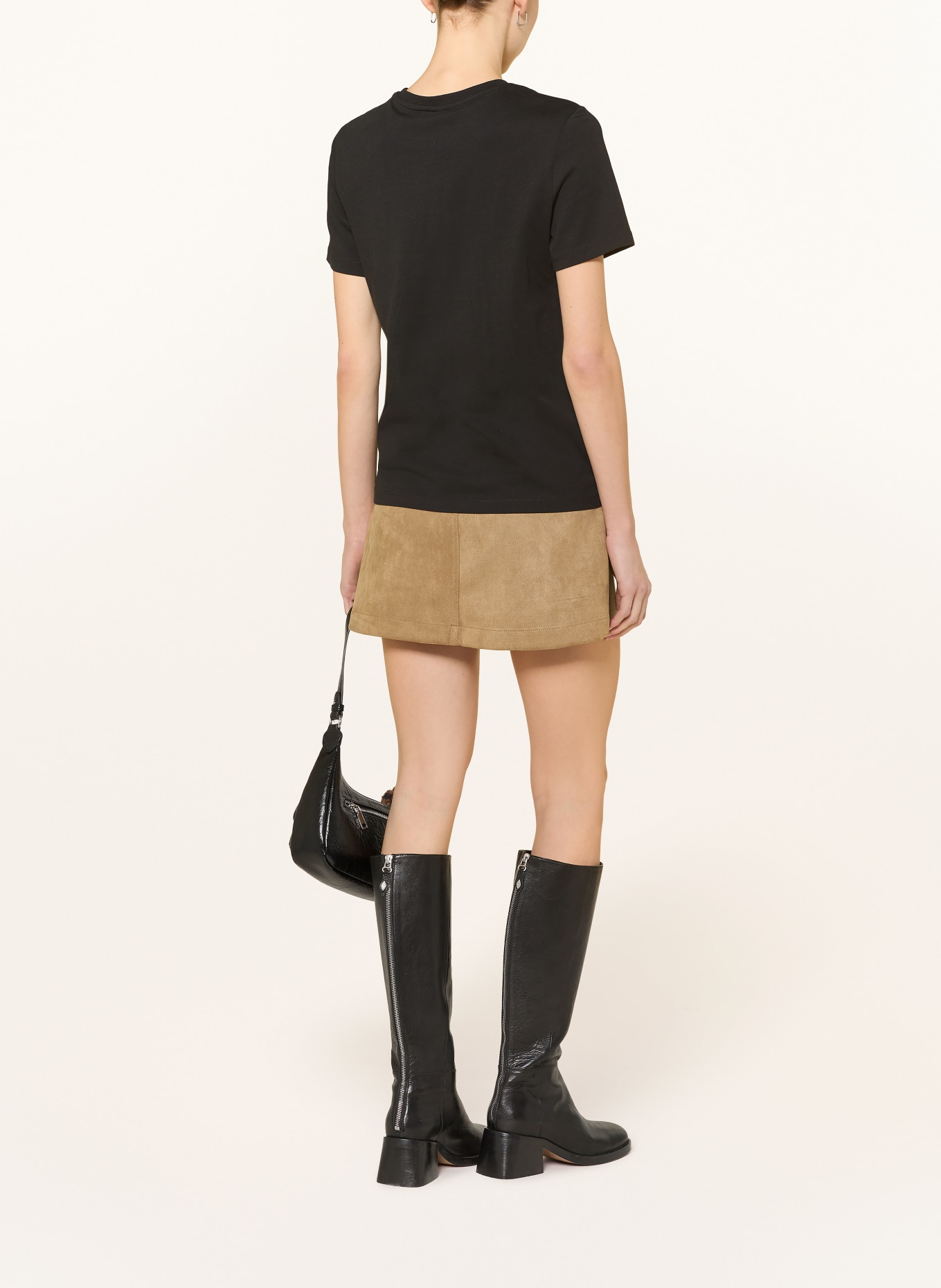 ONLY Spódnica o wyglądzie skóry: JASNOBRĄZOWY