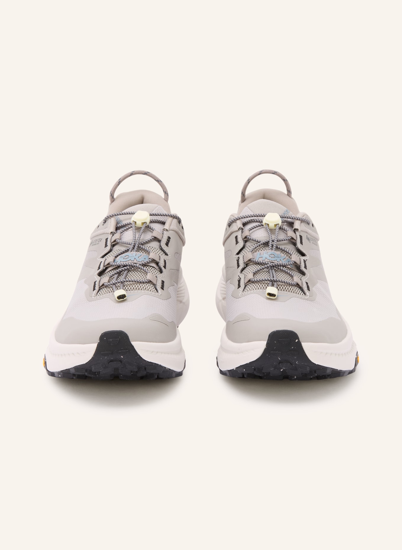 HOKA TRANSPORT GTX hiking shoes: GRAY / LIGHT GRAY / BLACK