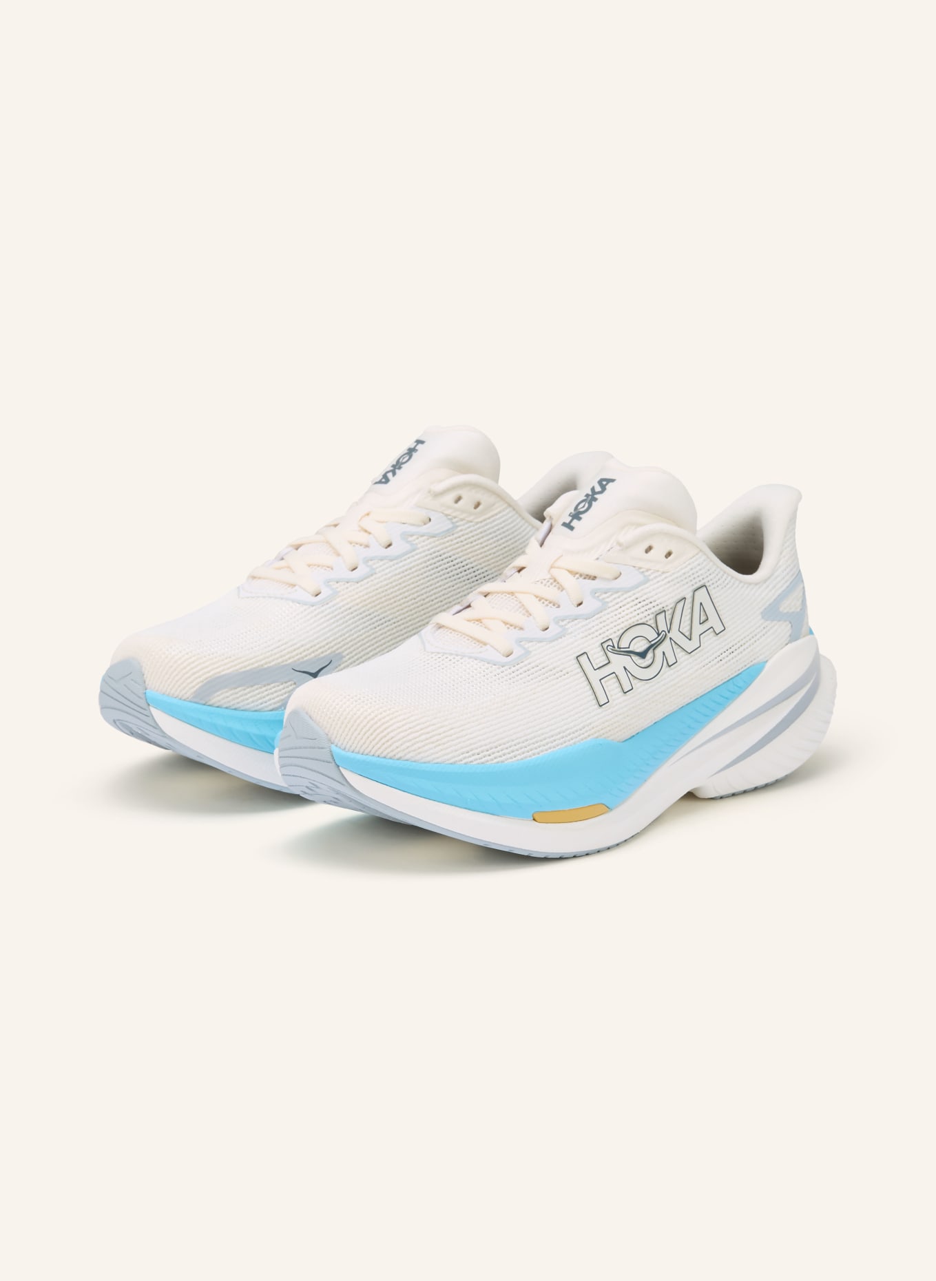 HOKA MACH X3 running shoes: WHITE / LIGHT GRAY