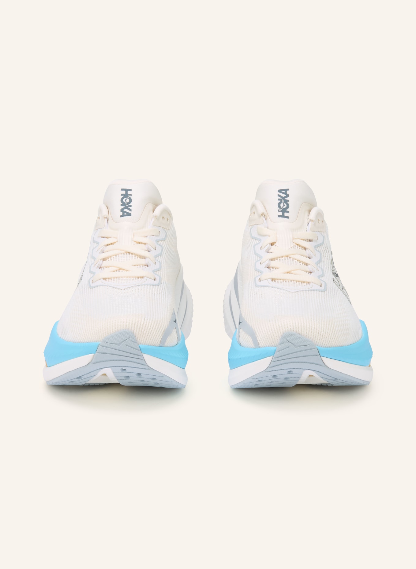 HOKA MACH X3 running shoes: WHITE / LIGHT GRAY