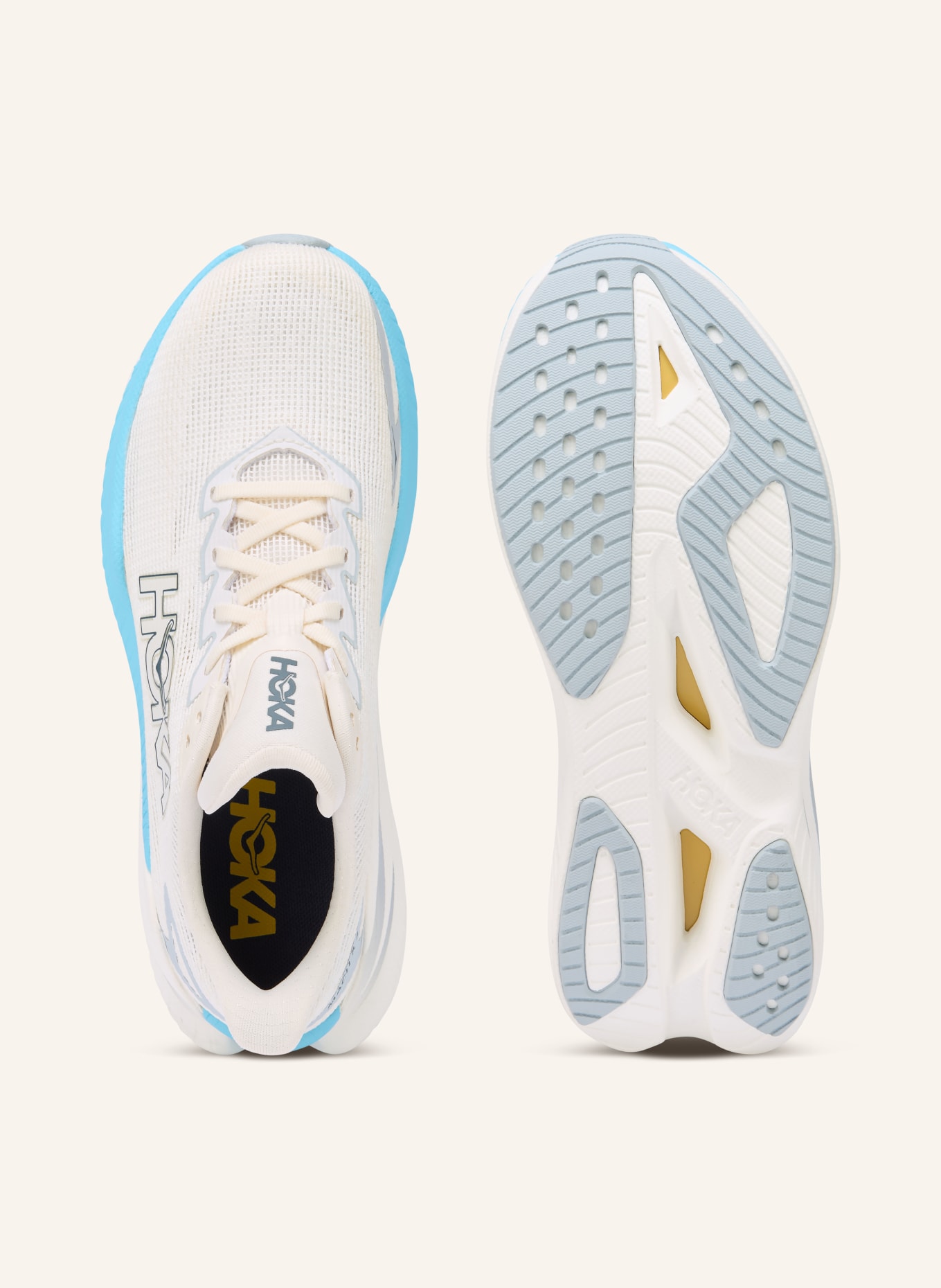 HOKA MACH X3 running shoes: WHITE / LIGHT GRAY