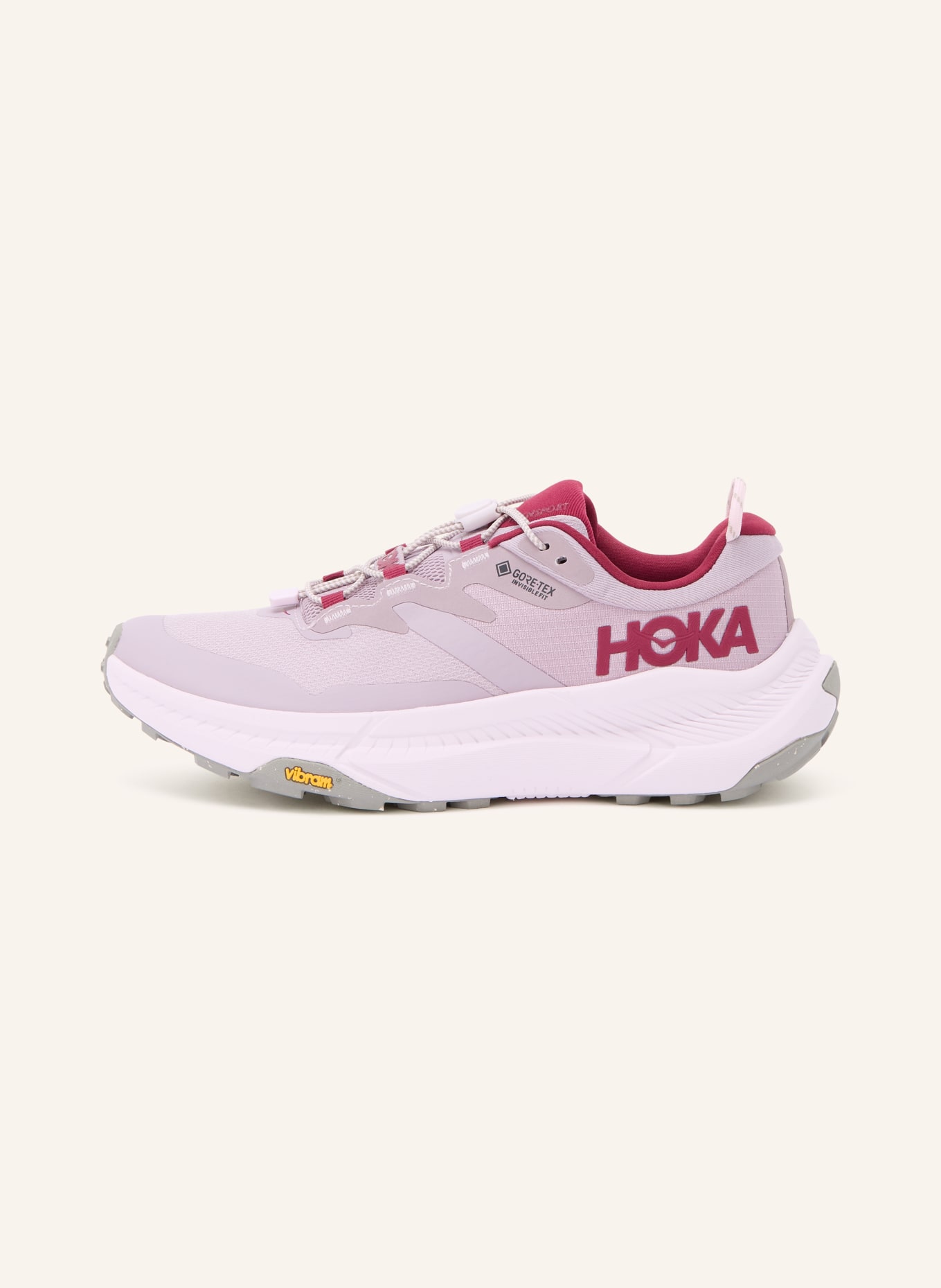 HOKA Turistické boty TRANSPORT GTX: SVĚTLE FIALOVÁ / TMAVĚ ČERVENÁ / BÍLÁ