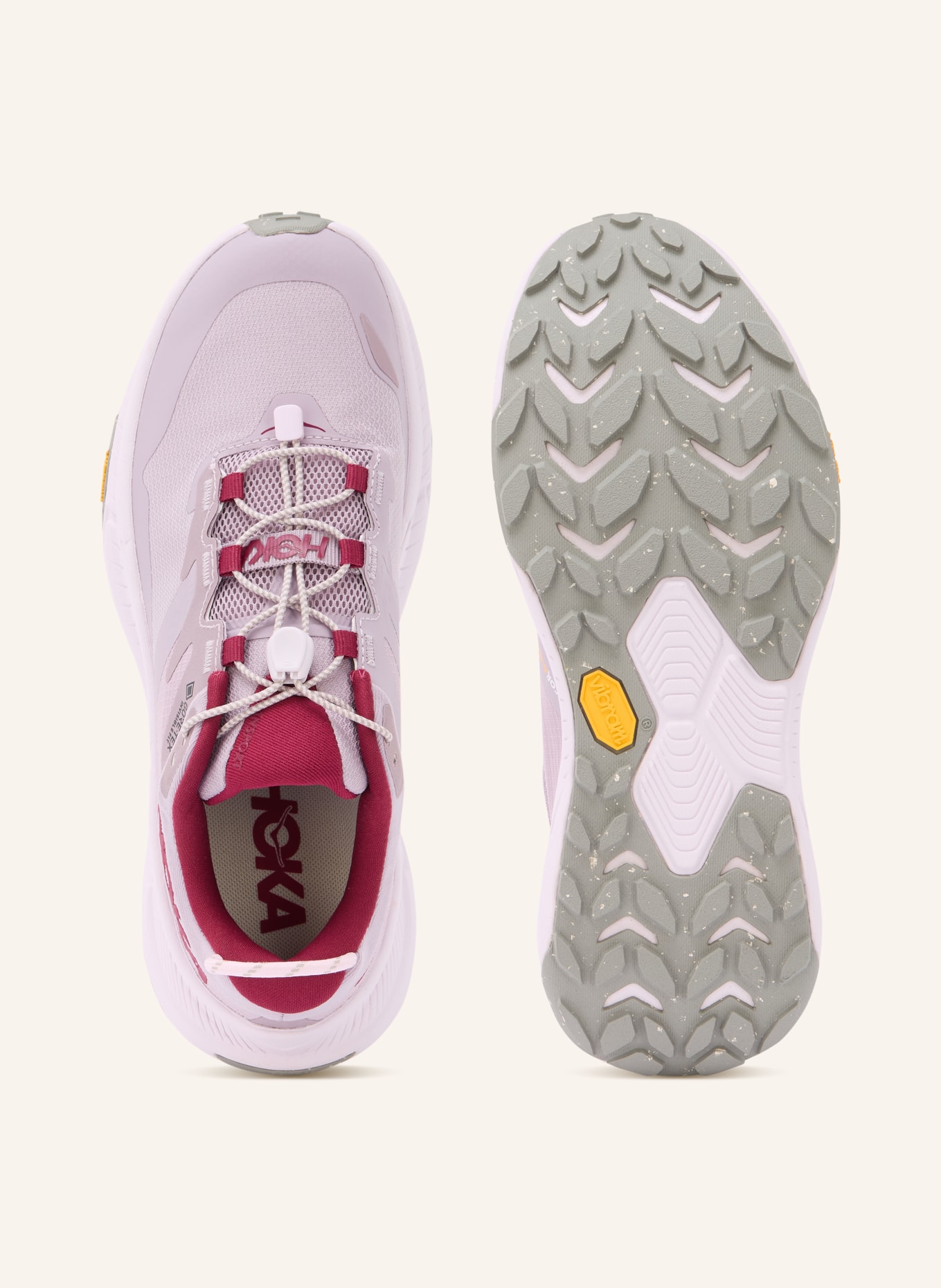 HOKA Turistické boty TRANSPORT GTX: SVĚTLE FIALOVÁ / TMAVĚ ČERVENÁ / BÍLÁ