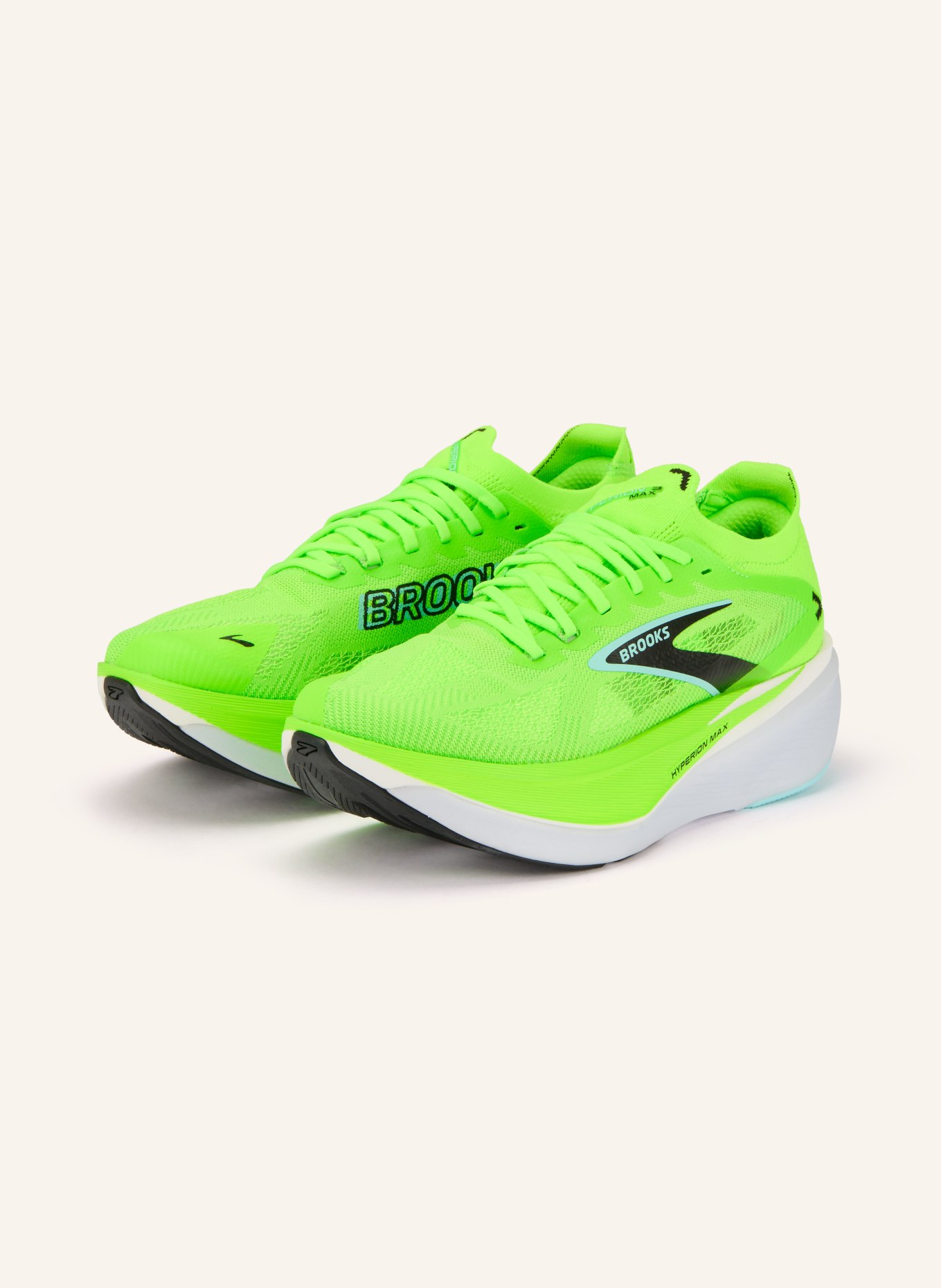 BROOKS Laufschuhe HYPERION MAX 3: NEONGRÜN / MINT / SCHWARZ