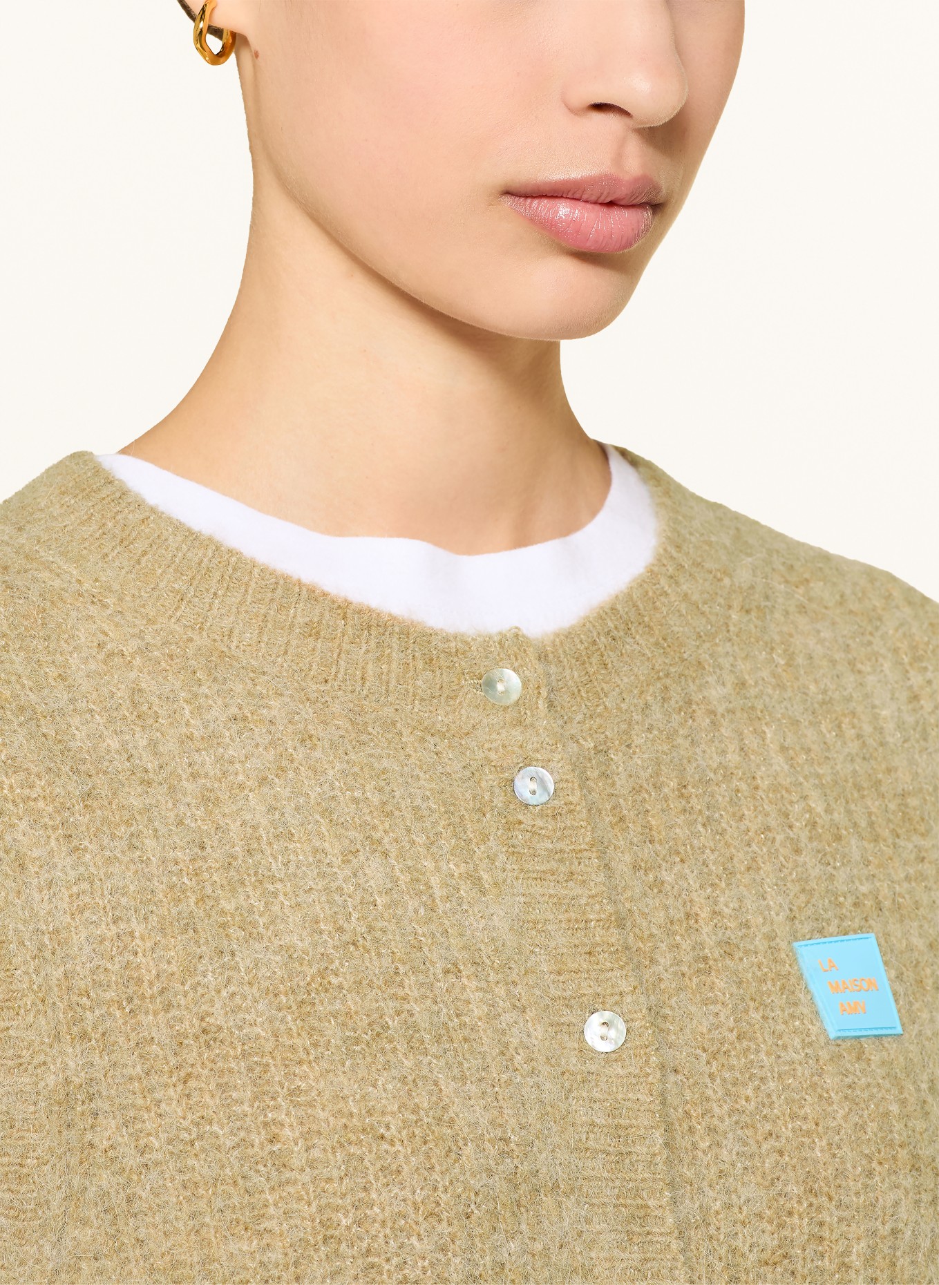 American Vintage Pletená vesta EAST s alpakou: VELBLOUDÍ