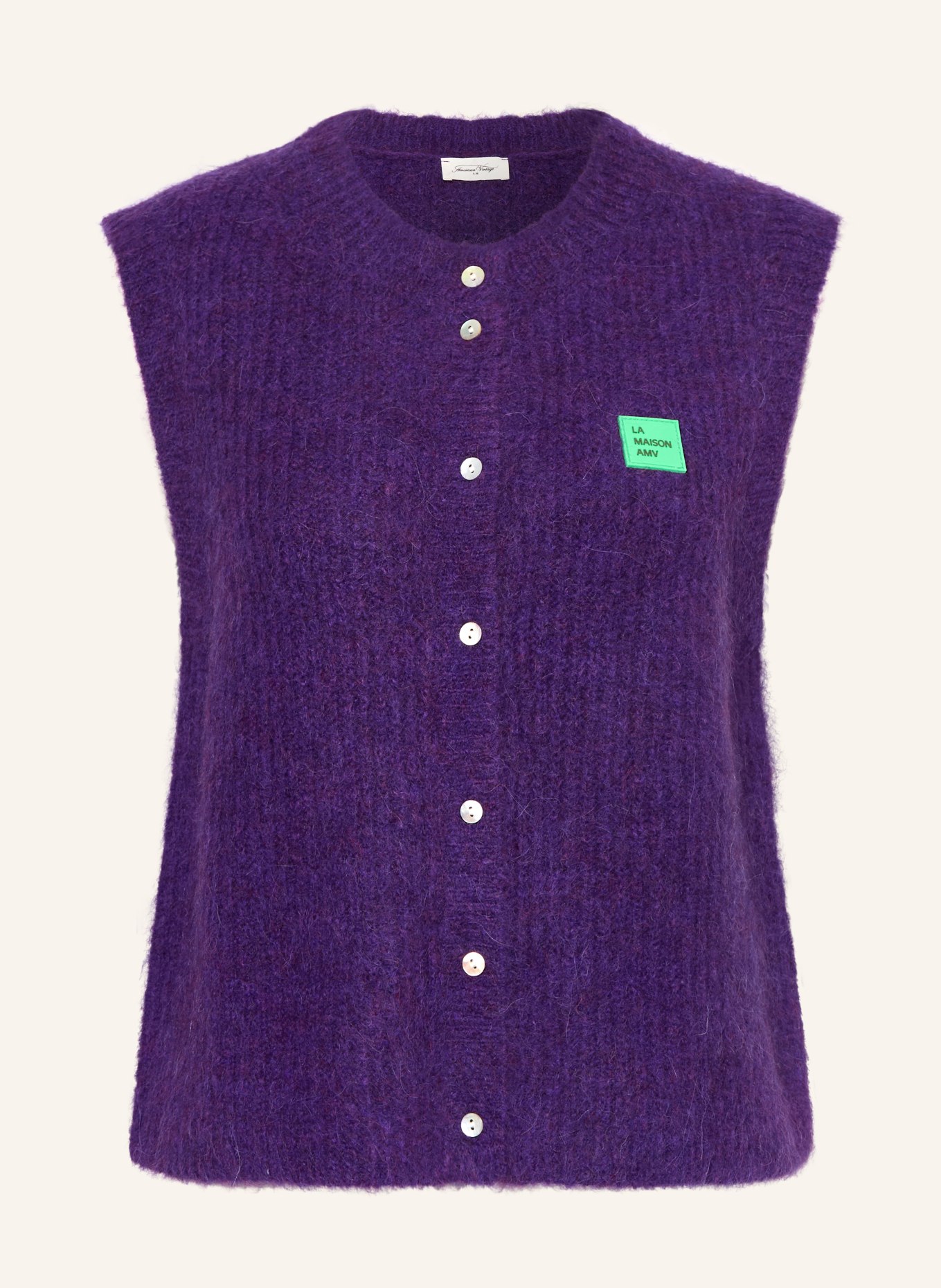 American Vintage Kamizelka z dzianiny EAST z alpaką: FIOLETOWY