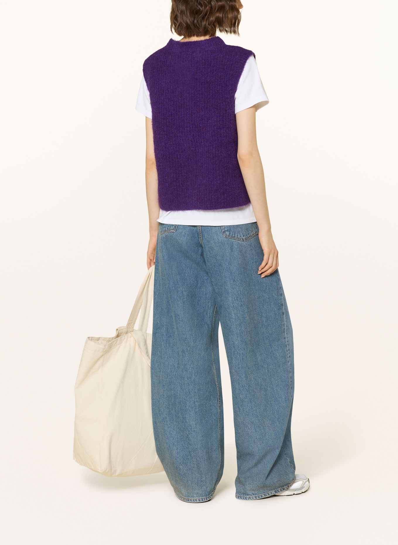 American Vintage Kamizelka z dzianiny EAST z alpaką: FIOLETOWY